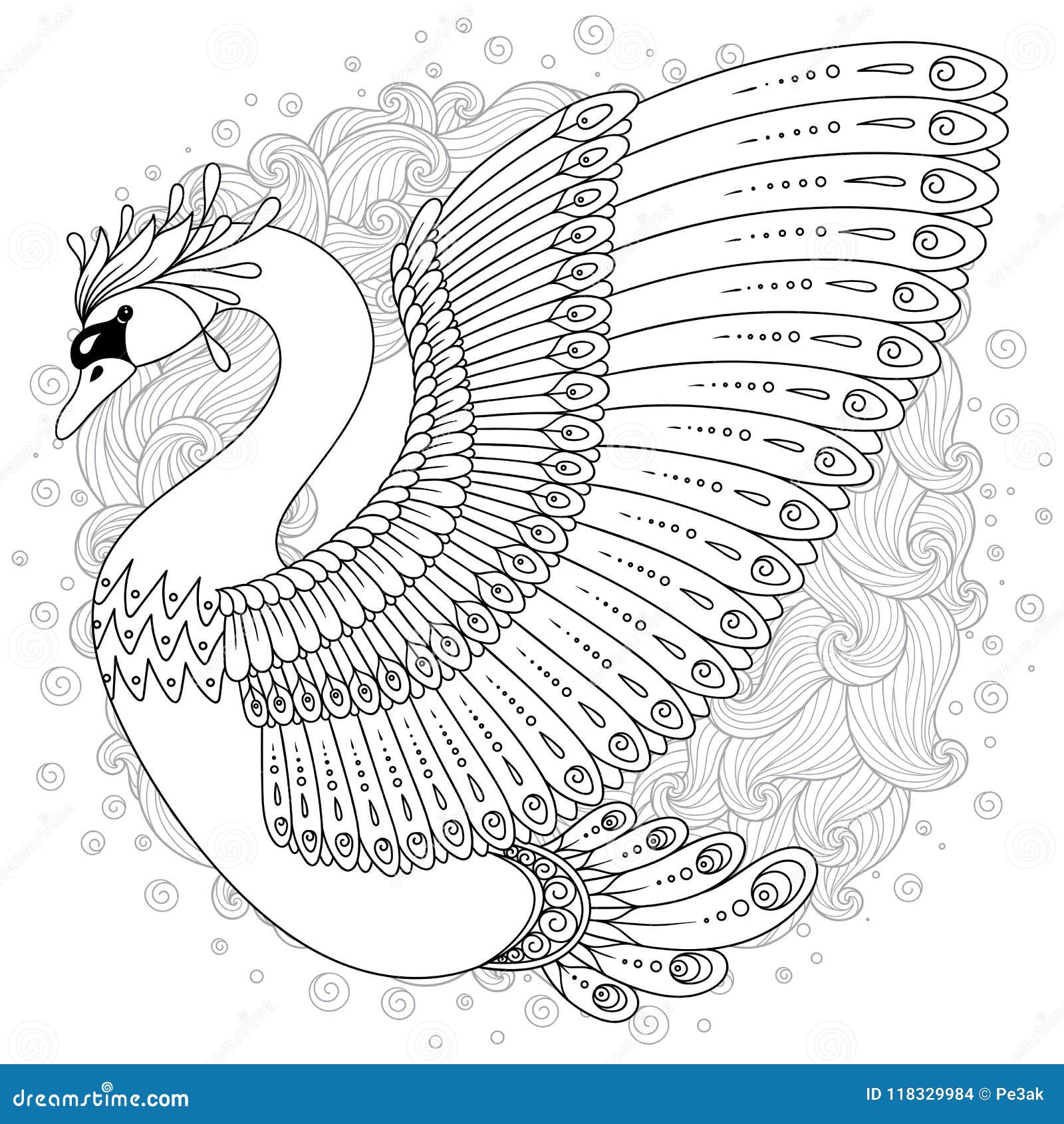 Hand Drawn Decorated Swan. Image for Adult Coloring Books, Page Stock Vector - Illustration of neck, lily: 118329984 Hand Drawn Decorated Swan. Image for Adult Coloring Books, Page Stock Vector - Illustration of neck, lily: 118329984