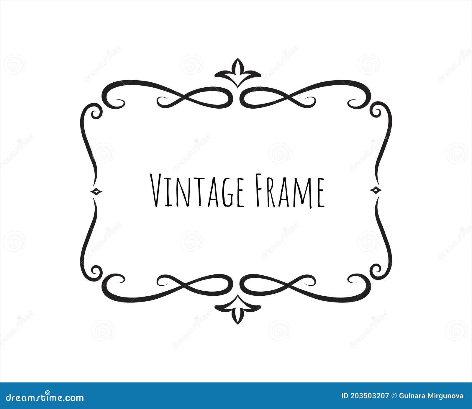 Hand Drawn Decorative Frame, Border, Label Template Calligraphic In Free Label Border Templates