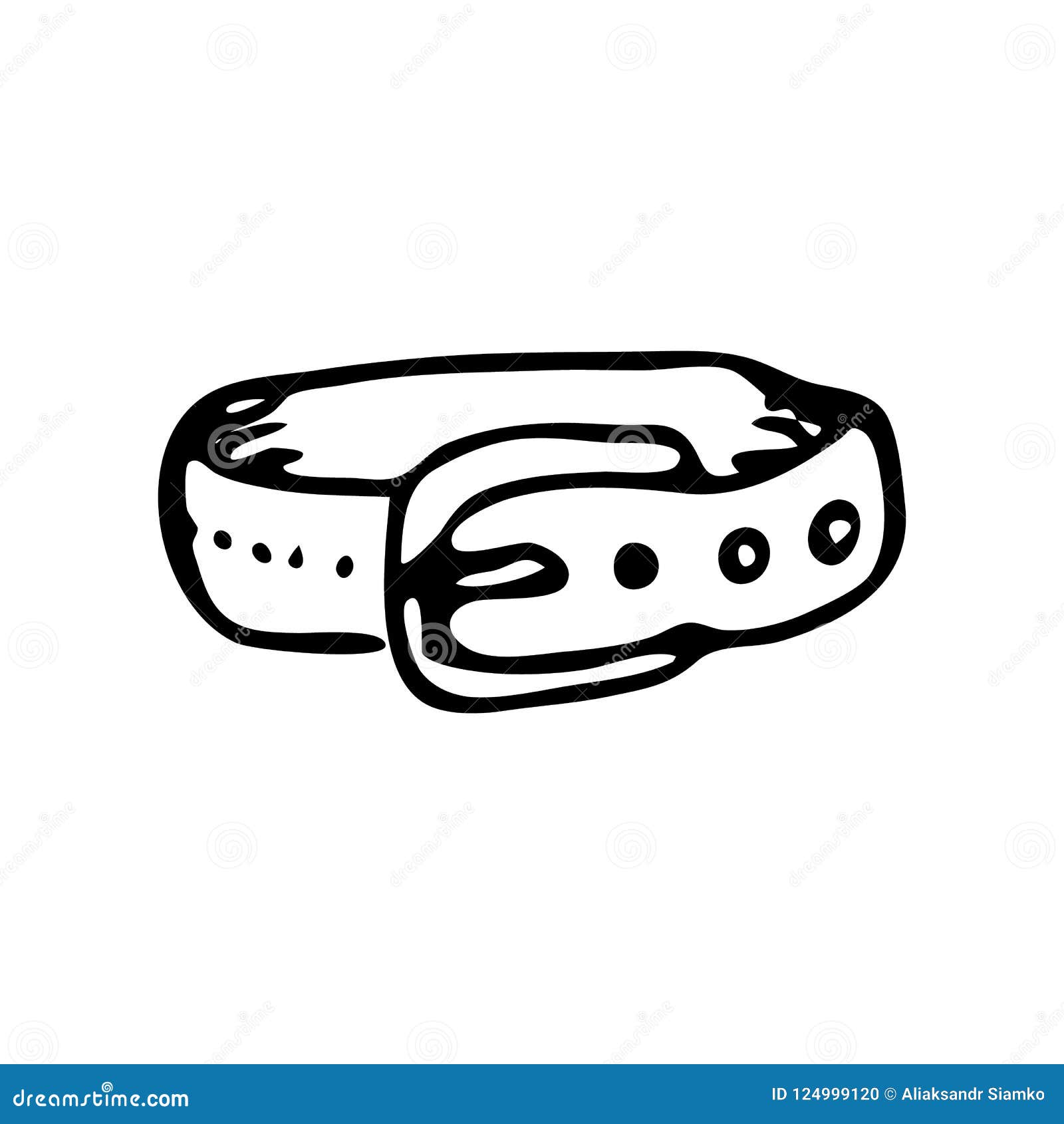 Hand Drawn Dog-collar Doodle. Sketch Pets Icon. Decoration Element ...