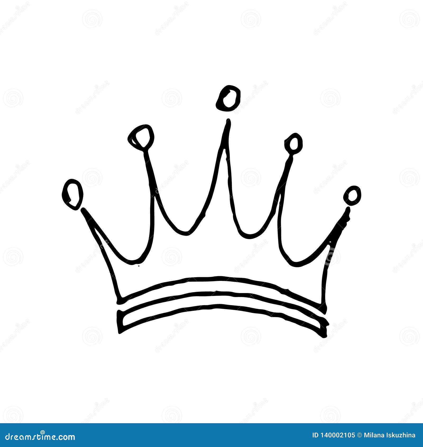 Hand Drawn Doodle of Crown. Perfect for Invitation Stock Vector ...