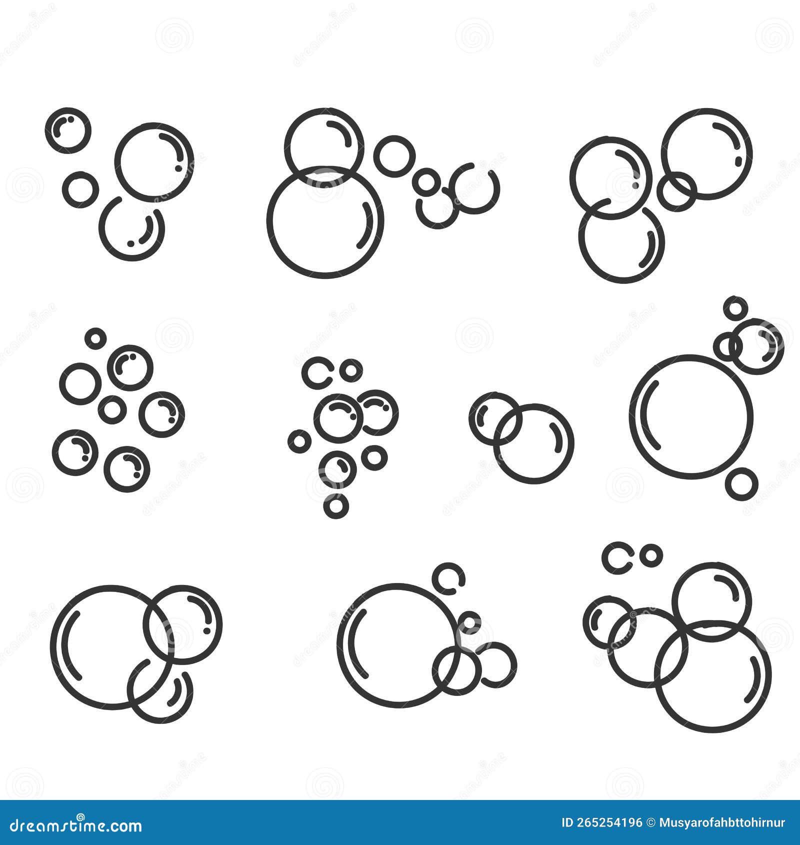 Hand Drawn Doodle Oxygen Bubble Soap Illustration Vector Stock Vector ...