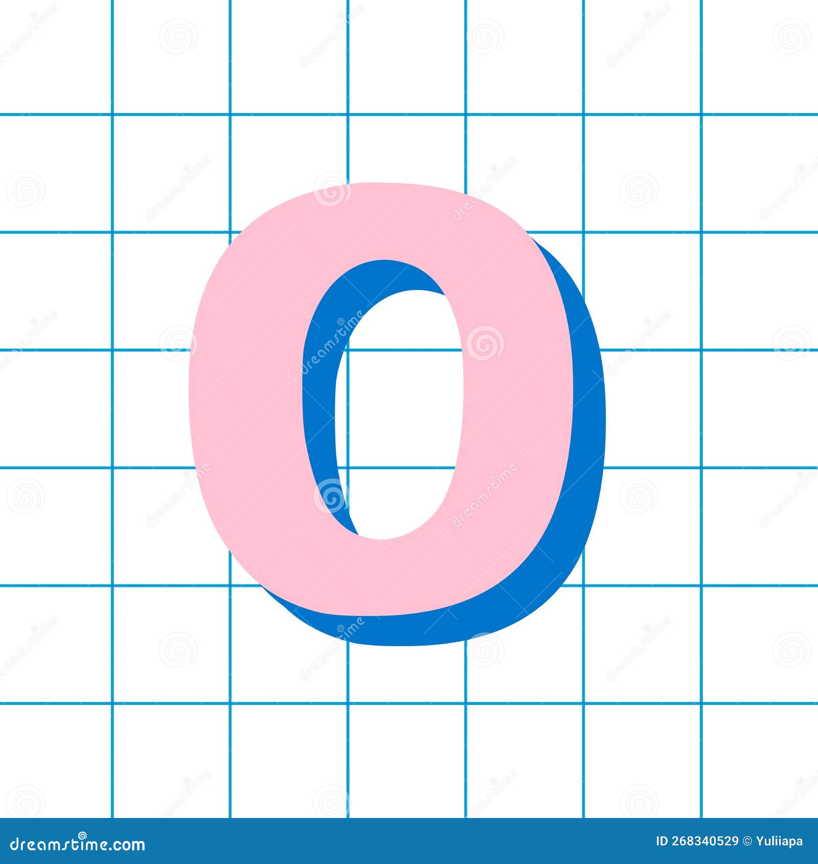 Hand Drawn Doodle Uppercase Letter O. Capital Letters Modern Design