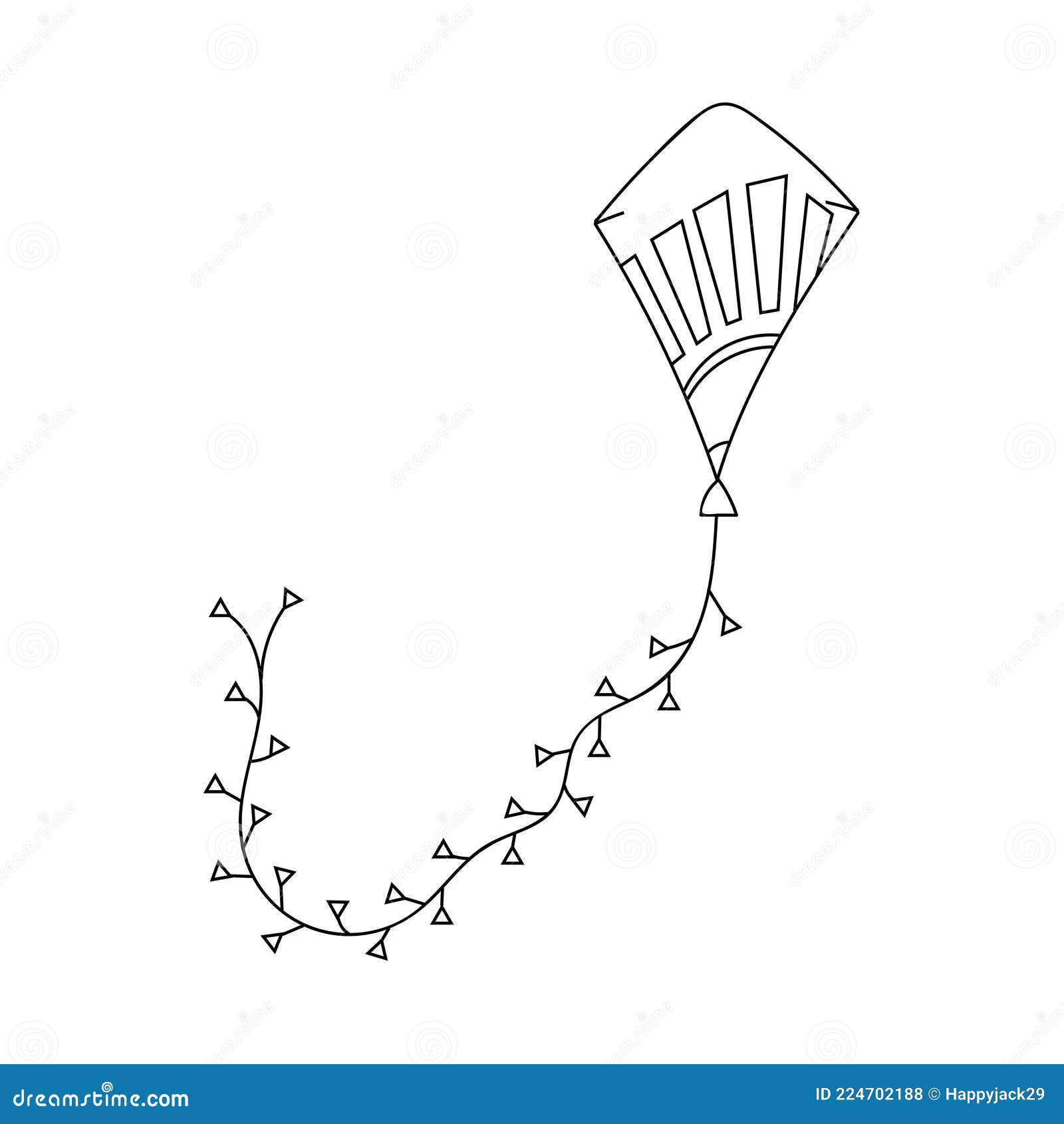 Kite doodle hand drawn outline icon Vector sketch illustration of kite for  print web mobile and infographics isolated on white 4872100 Vector Art at  Vecteezy