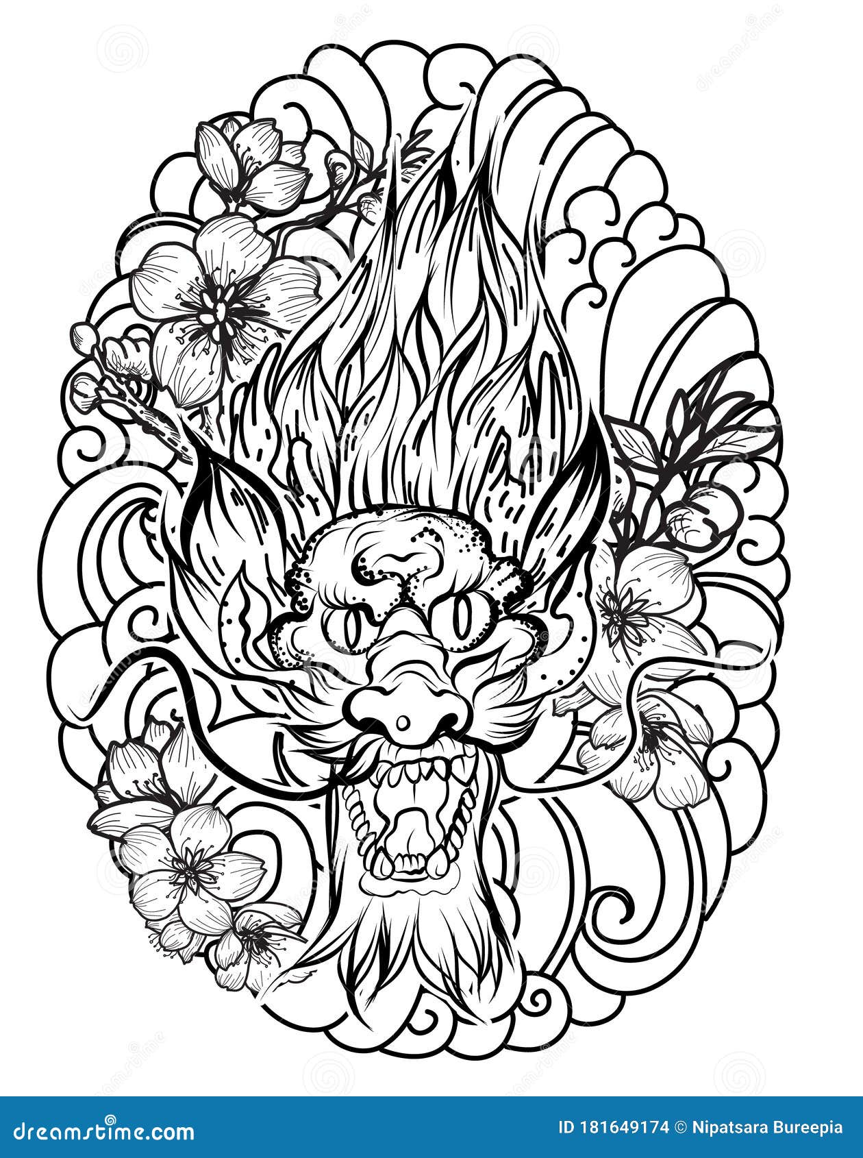 Daruma Doll tattoo sticker