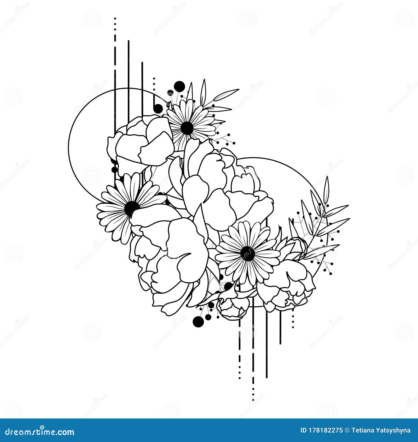 Transparent Fall Flower Clipart  Geometric Flower Tattoos Designs HD Png  Download  kindpng