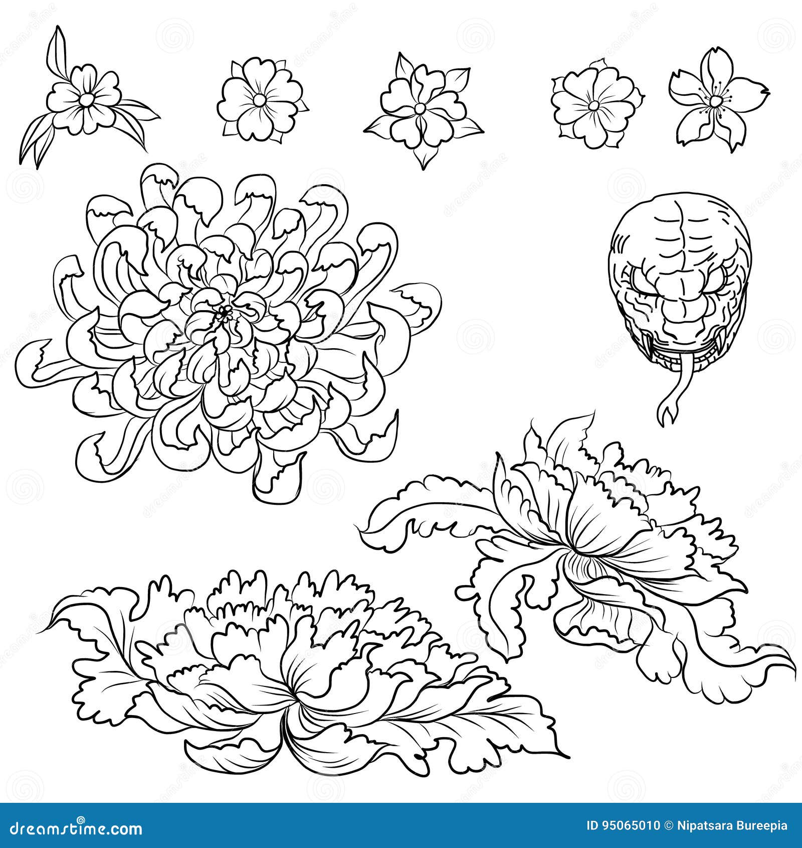 japanese flower tattoo designs - Clip Art Library