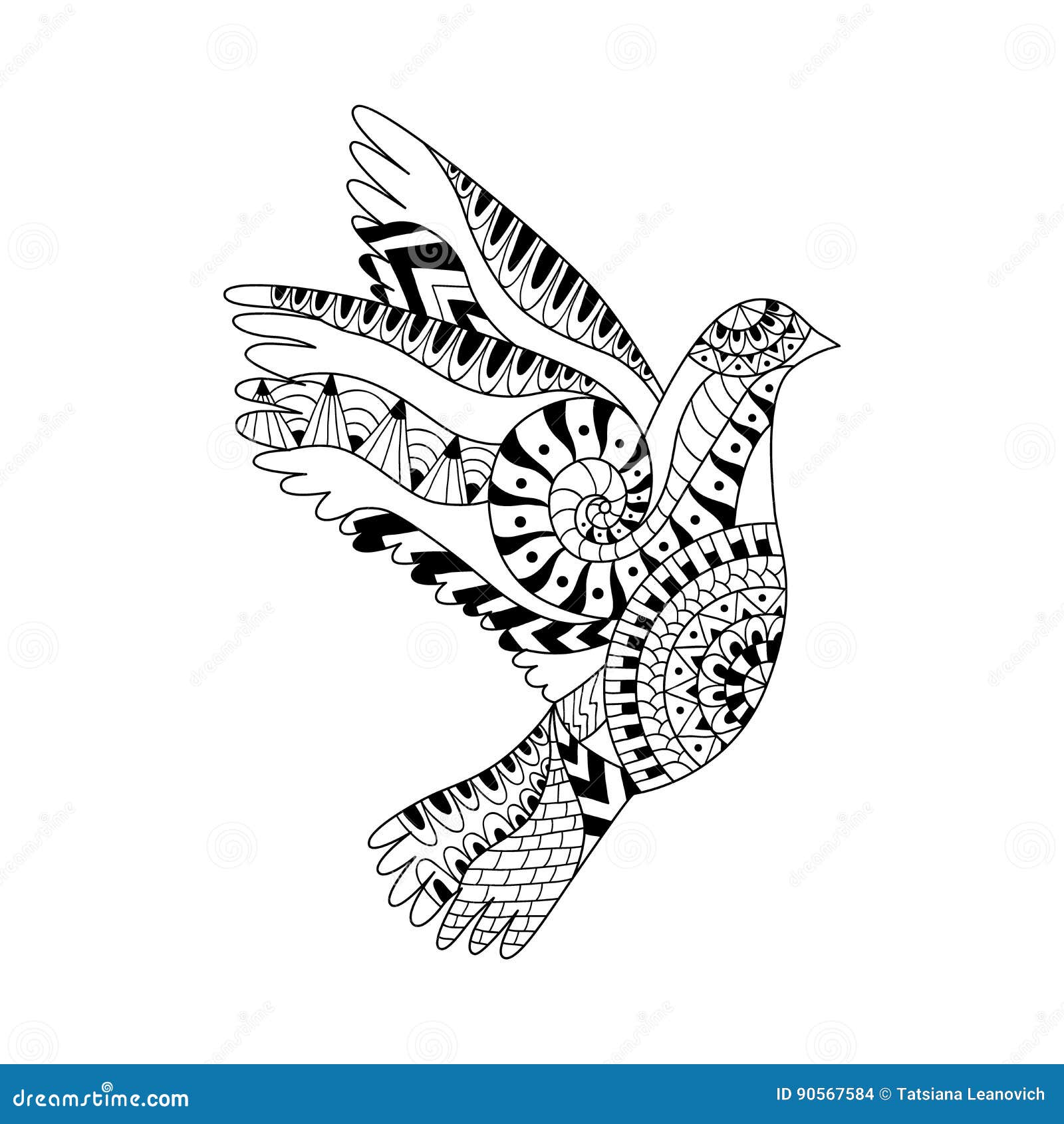 Decorative Owl on a Flowering Branch Coloring Book for Adults. Hand Drawn  Decorative Owl for the Anti Stress Coloring Page Stock Vector -  Illustration of abstract, drawn: 116211446