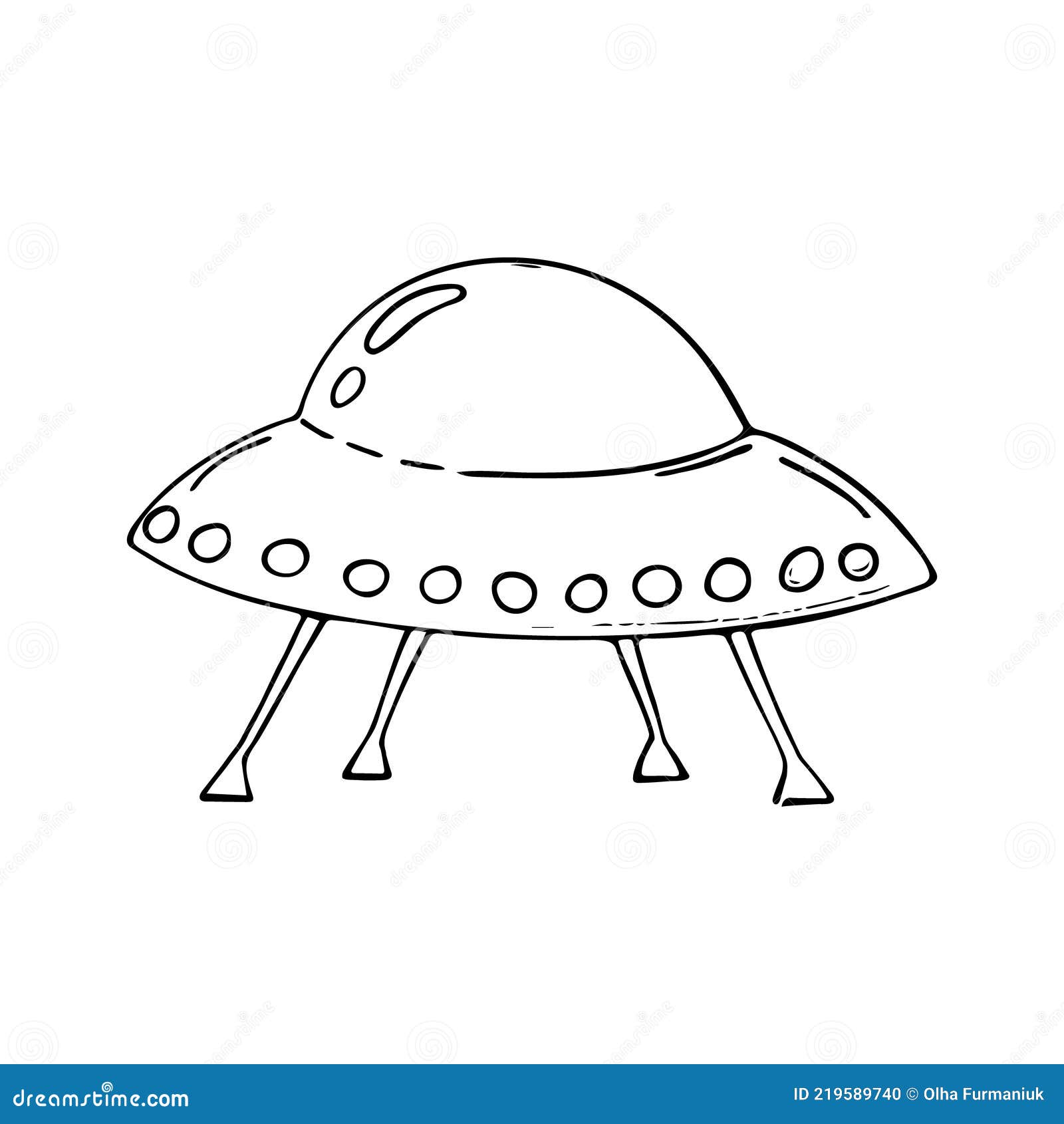 How to Draw an Alien Spaceship (Very Easy) 