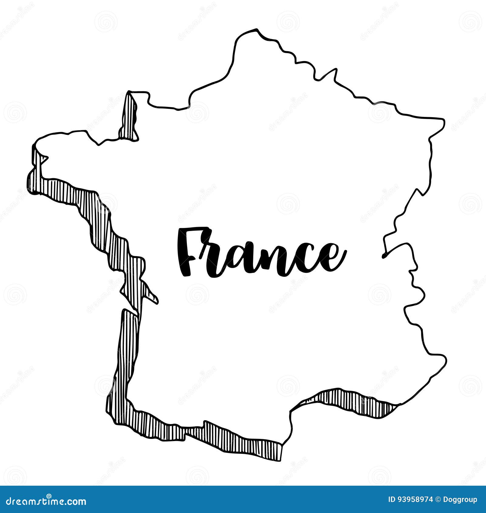France map Black and White Stock Photos  Images  Alamy