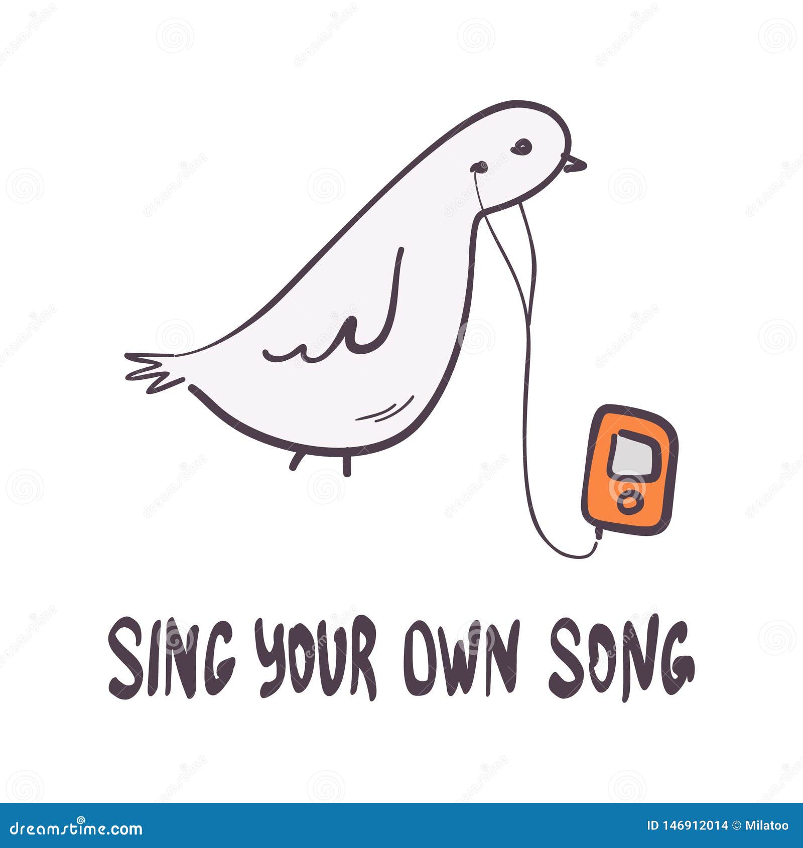 Hand-drawn Funny Dove with Player and Motivational Quote. Positive Mind Text with Bird Cartoon Vector Ilustration Stock Vector - Illustration of drawn, phrase: 146912014 Hand-drawn Funny Dove with Player and Motivational Quote. Positive Mind Text with Bird Cartoon Vector Ilustration Stock Vector - Illustration of drawn, phrase: 146912014