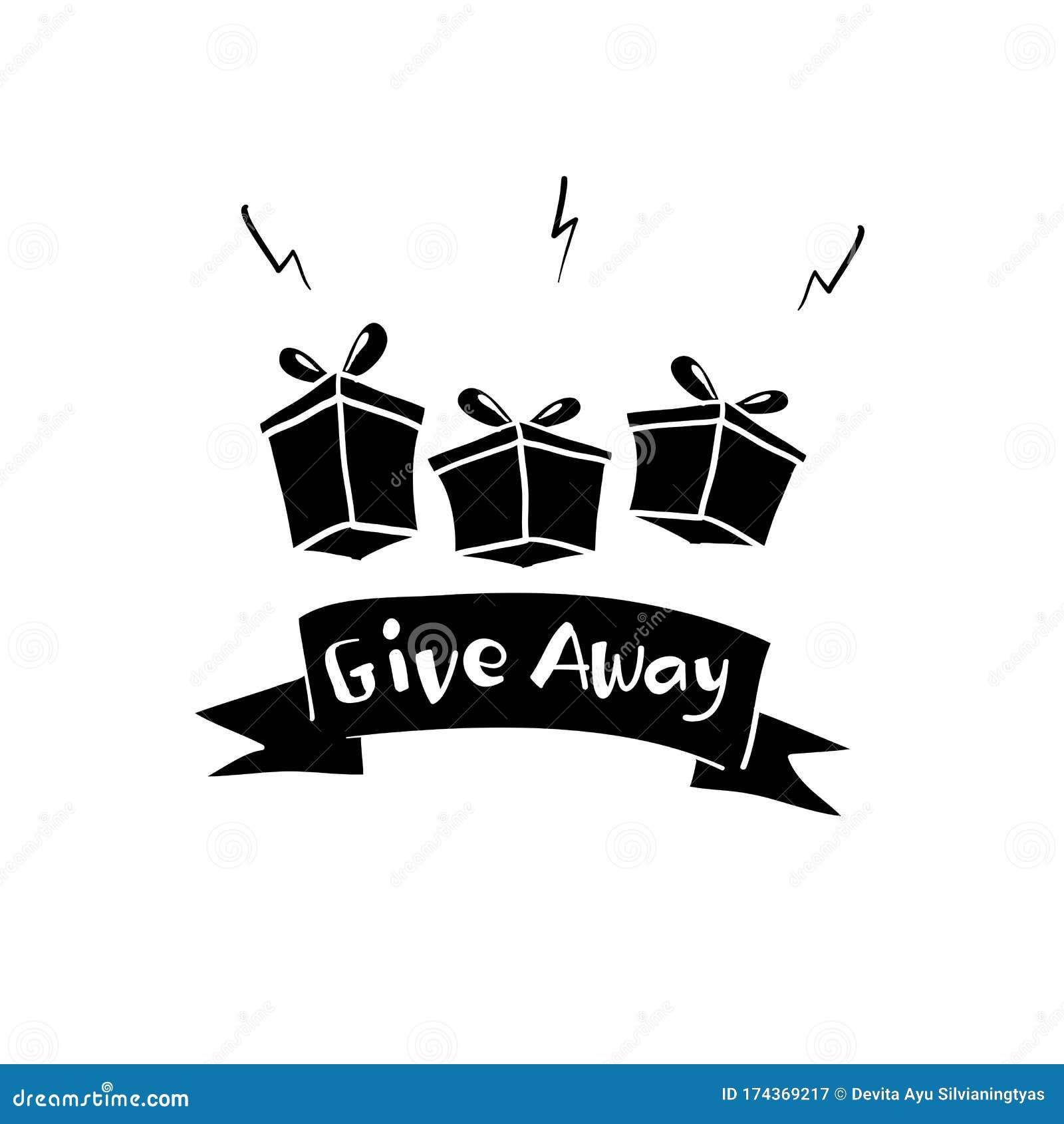 Gift box giveaway isolated icon social media Vector Image