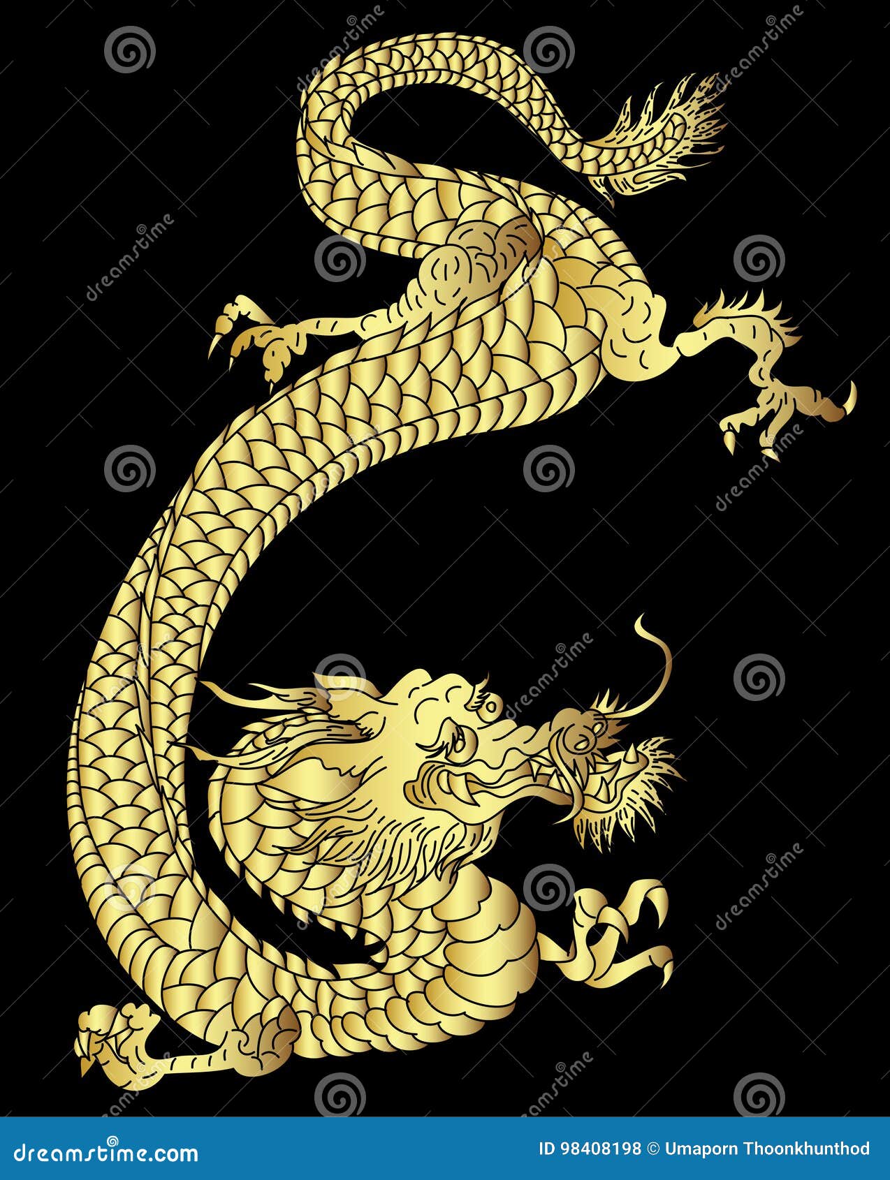 500 Golden Dragon Tattoo Background Illustrations RoyaltyFree Vector  Graphics  Clip Art  iStock