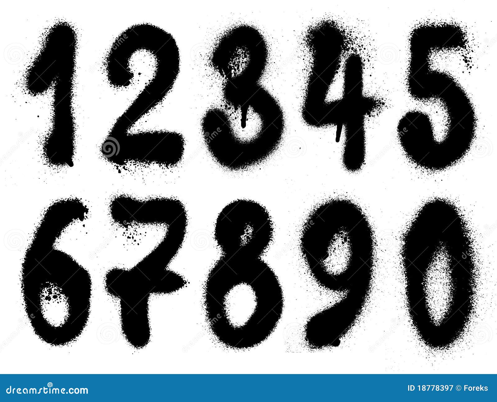 Stencil letters and numbers set. Spray paint stencil template