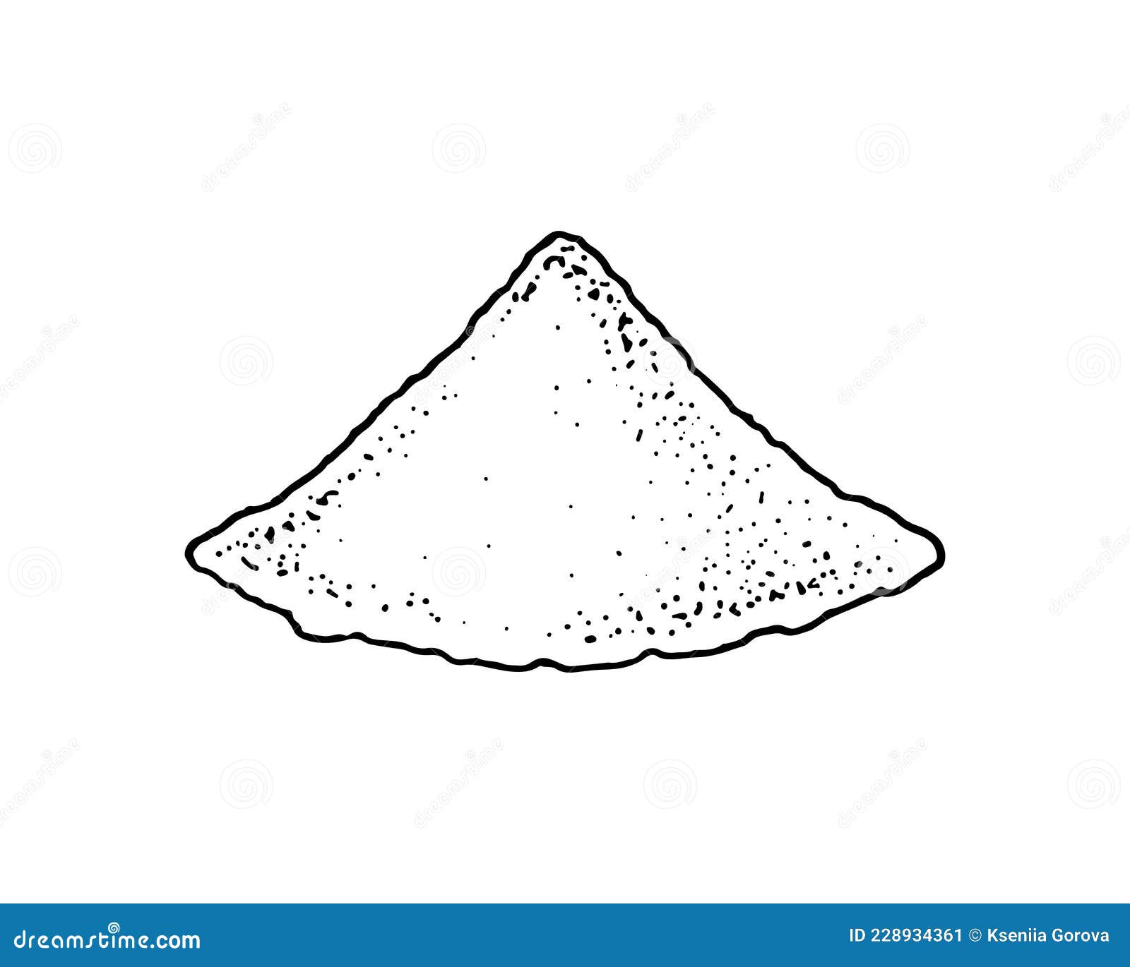 Hand Drawn Handful of Salt. Vector Illustration in Sketch Style Stock