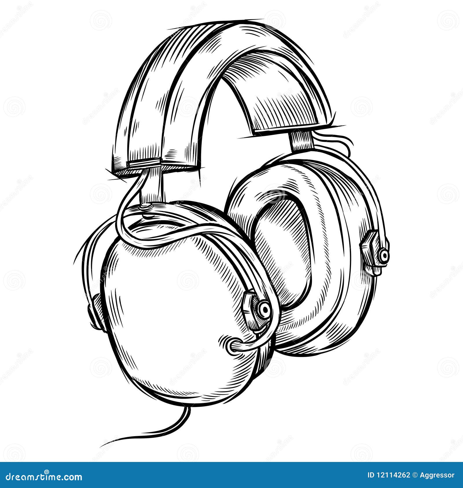 hand-drawn headphones