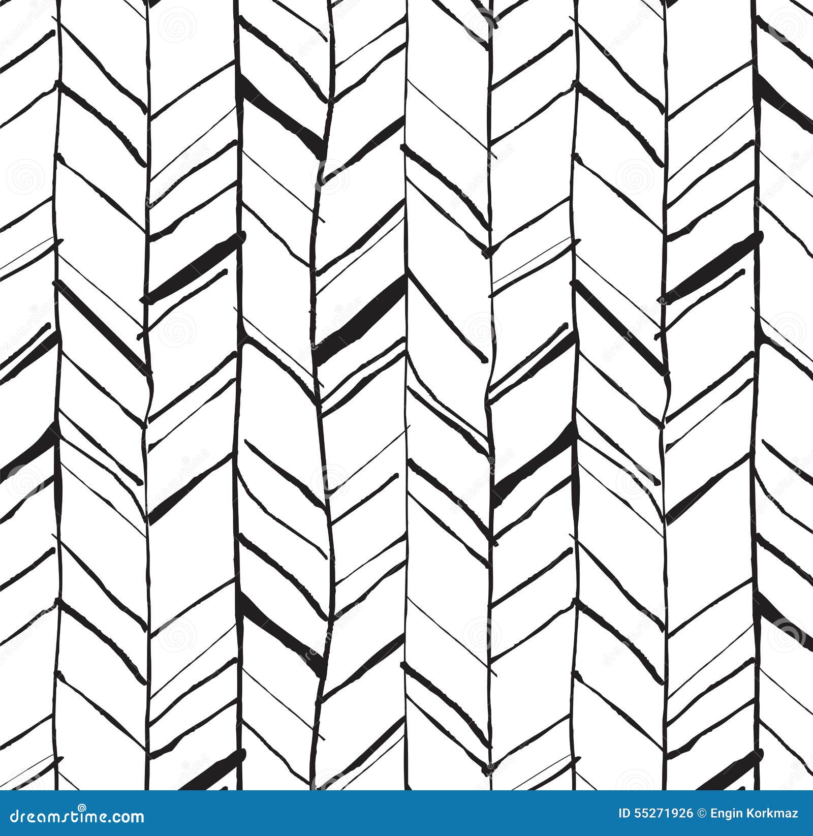 Hand Drawn Herringbone Pattern Stock Vector Illustration of design