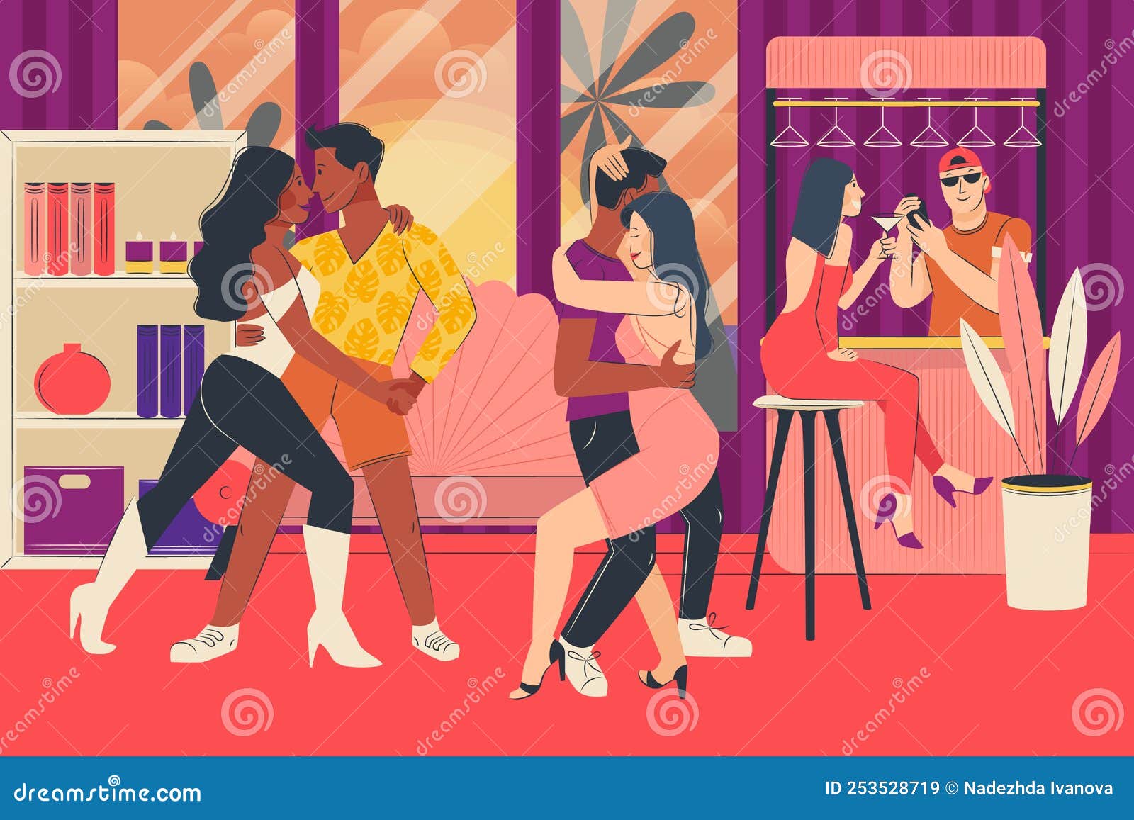 Hand Drawn House Party Illustration Vector Illustration. Stock Vector