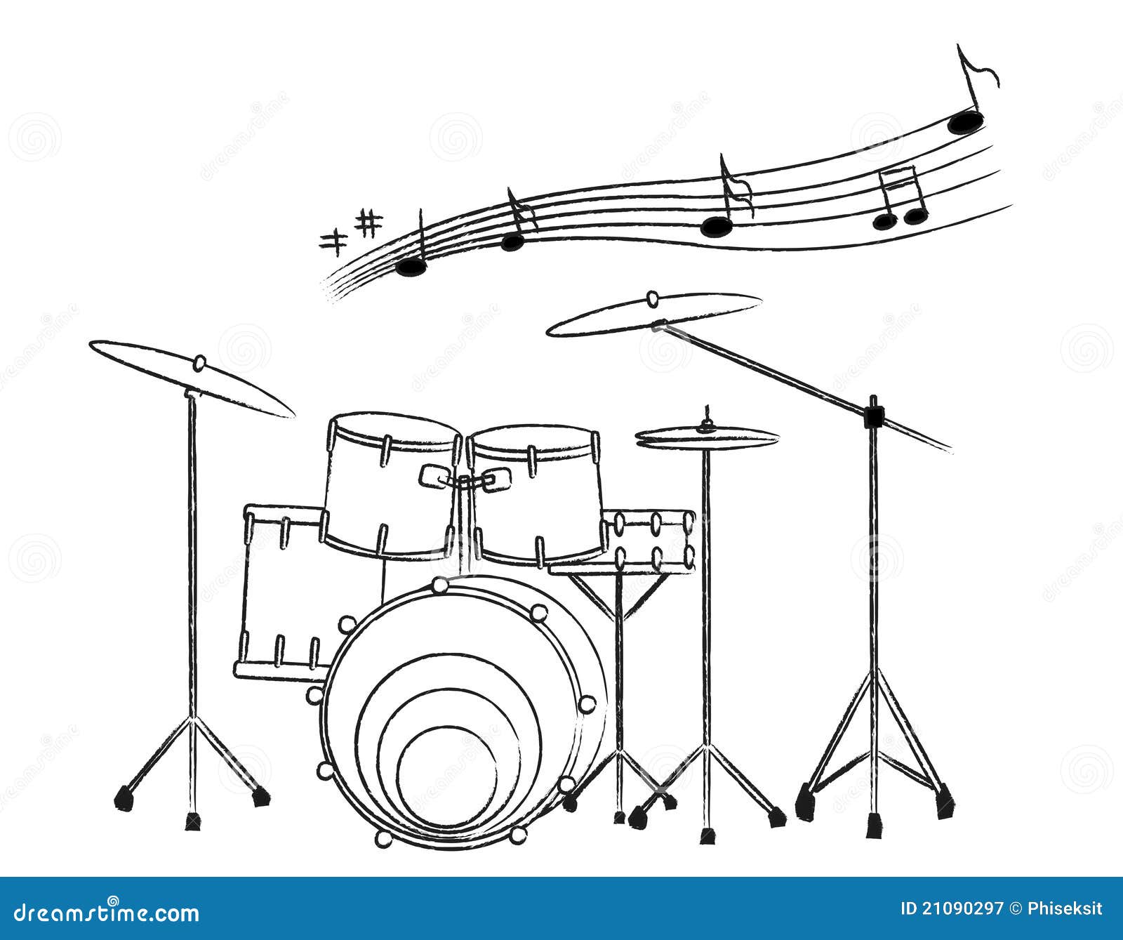 drum set drawing  Google Search  Dessin de musique Musique peinture  Coloriage