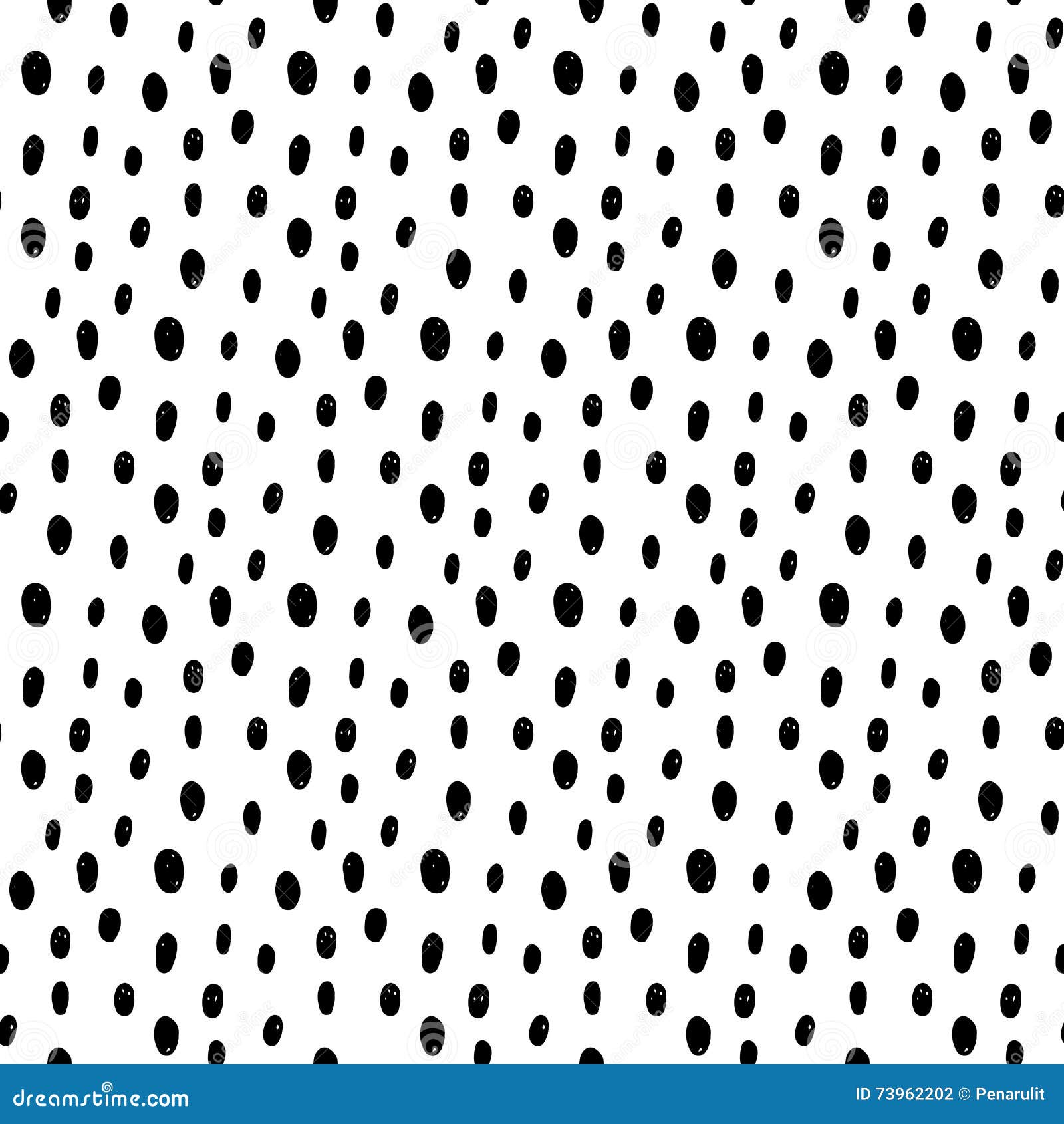 Small dots vector pattern. Hand drawn black dot pattern. Seamless Dots  Pattern. Stock Vector