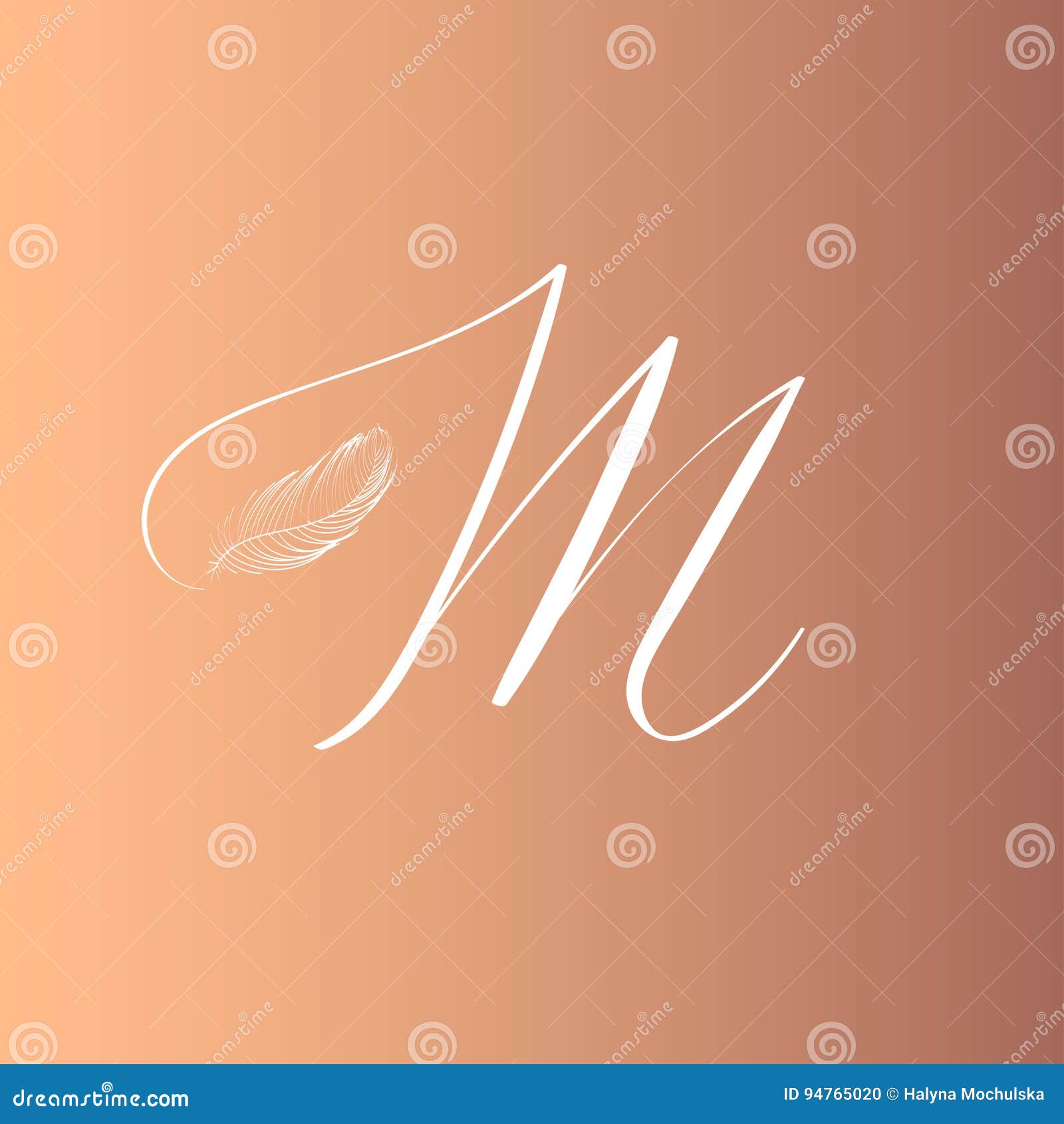 Decorative letter M - vector clip art