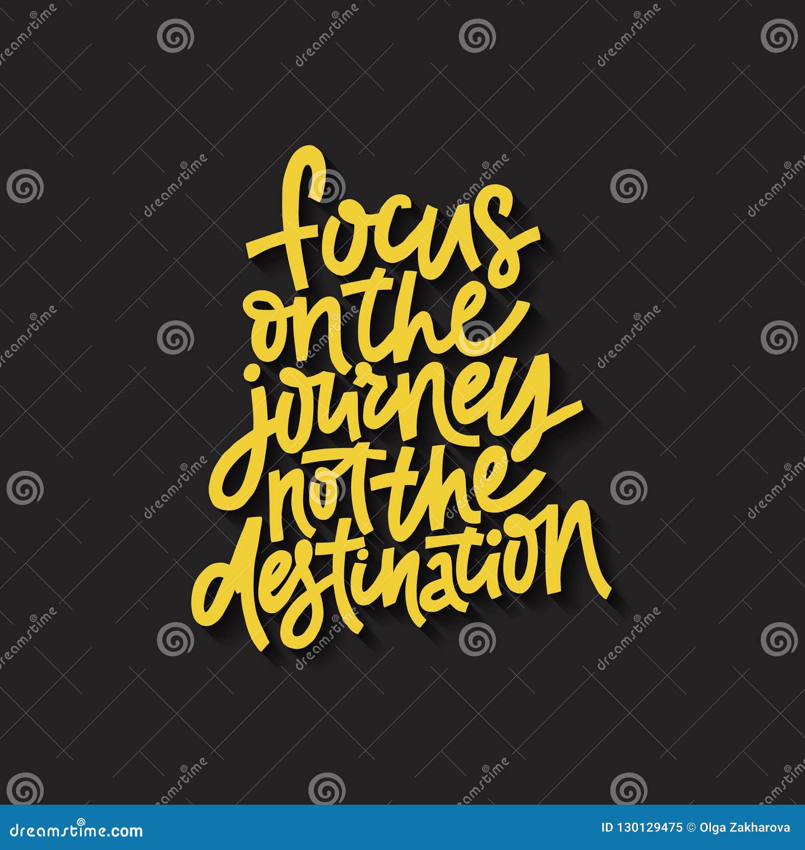 Focus on Journey stock vector. Illustration of quote - 130129475