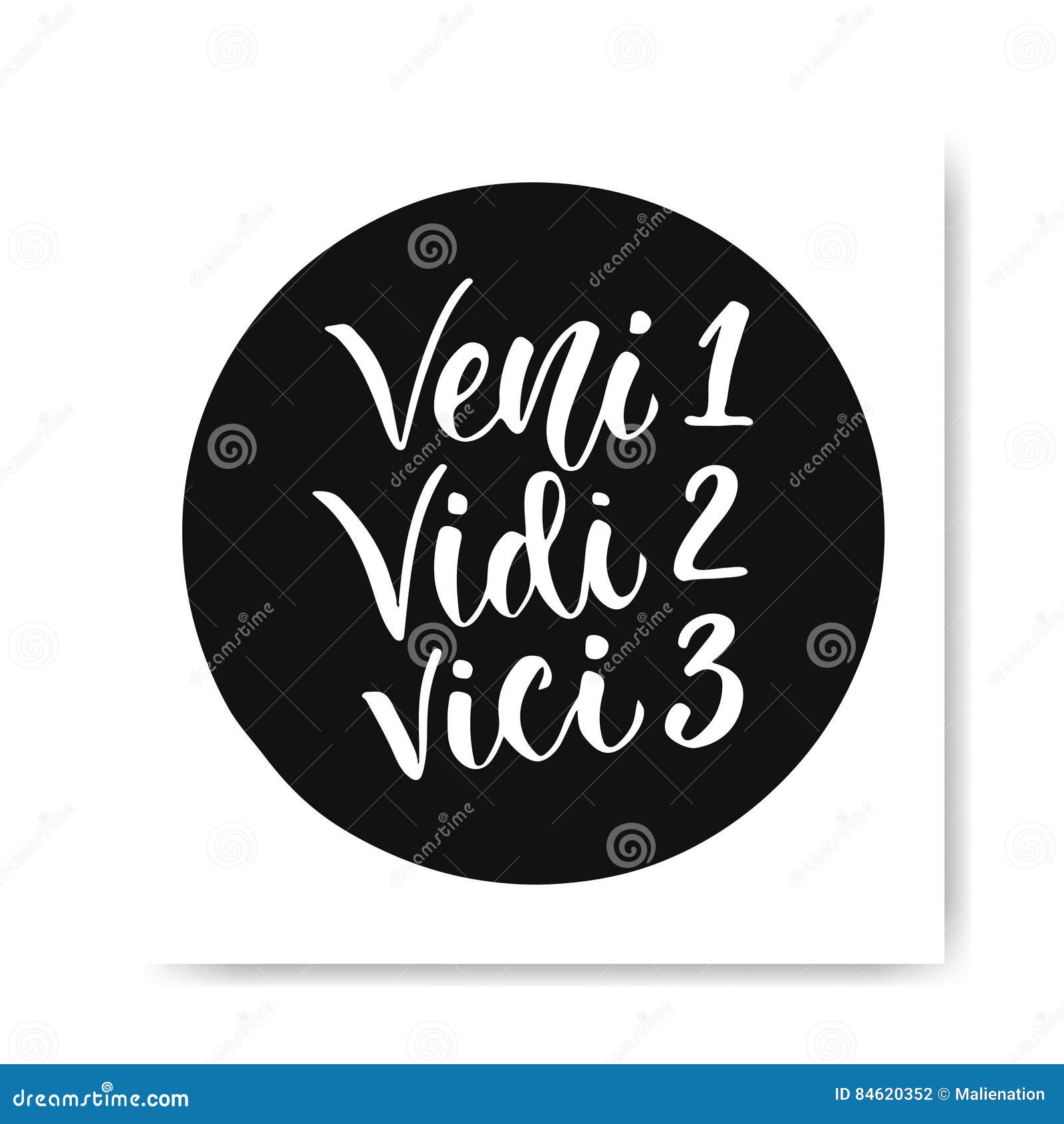 Tattoo with Words Veni Vidi Vici Isolated Stock Illustration - Illustration  of julius, latin: 141772725