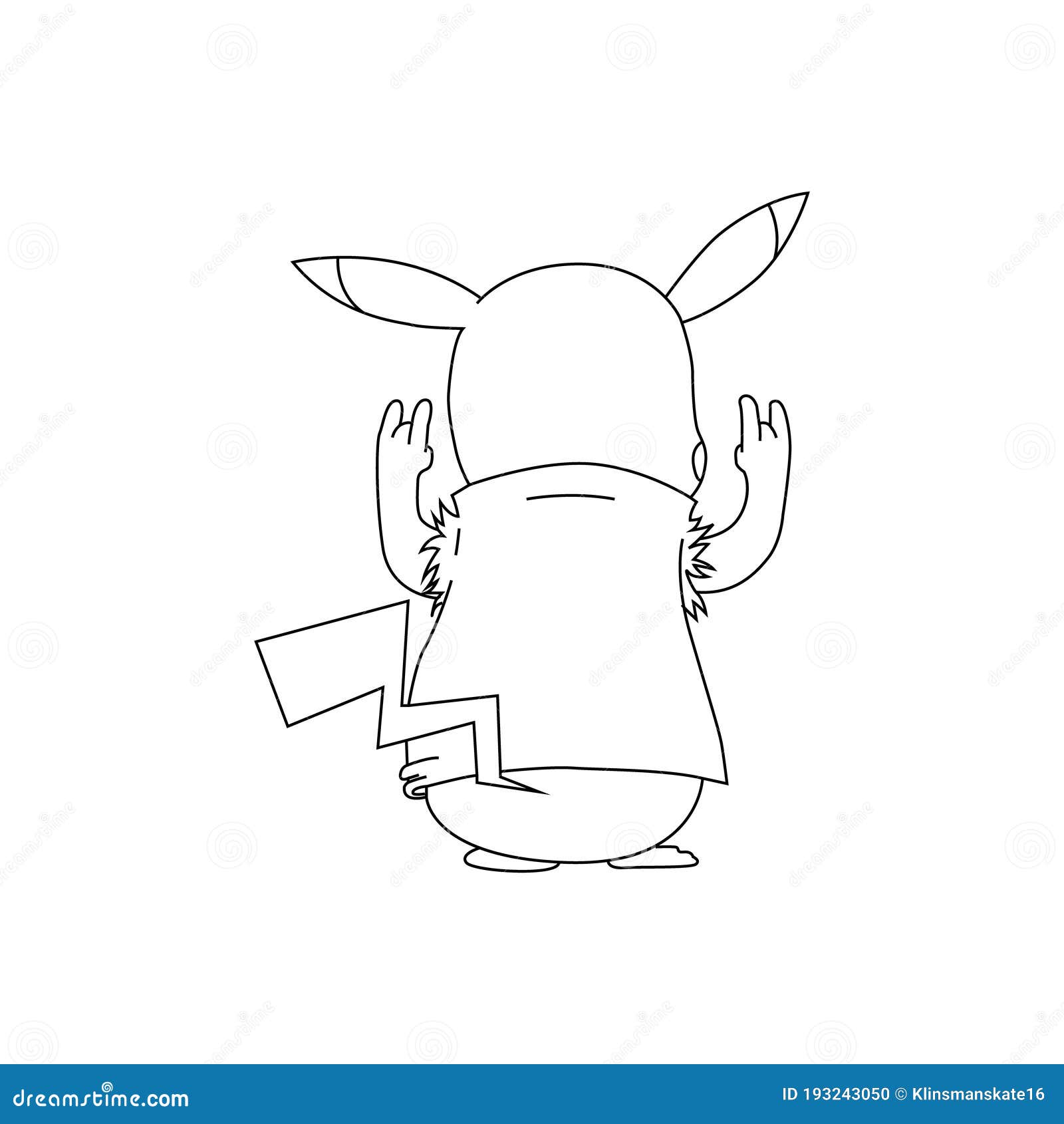 Hand Drawn Line Art Design Character Game Pokemon Editorial Image