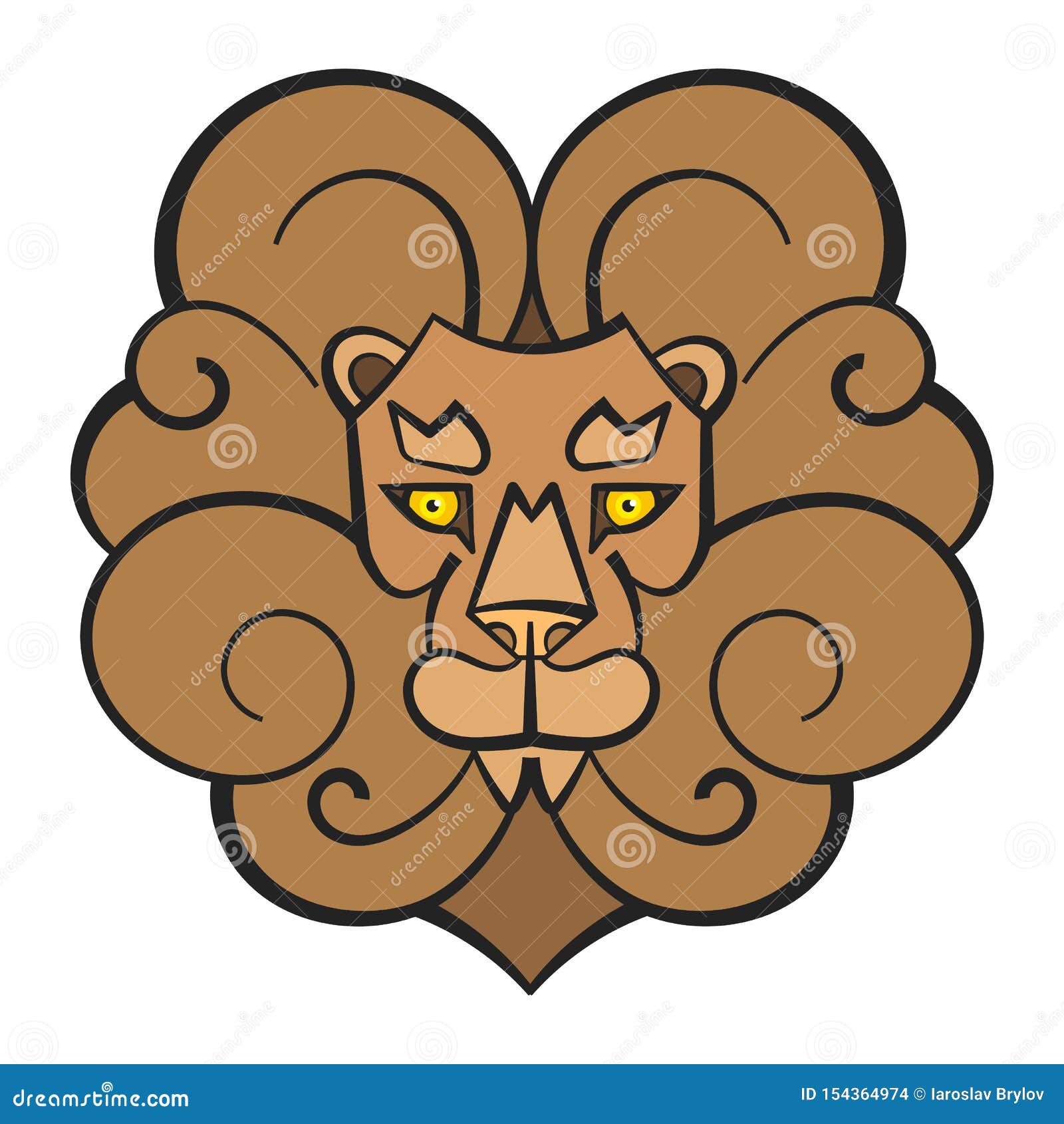 Hand Drawn Lion Coloring Page for Kids Vector Illustration Stock Vector ...