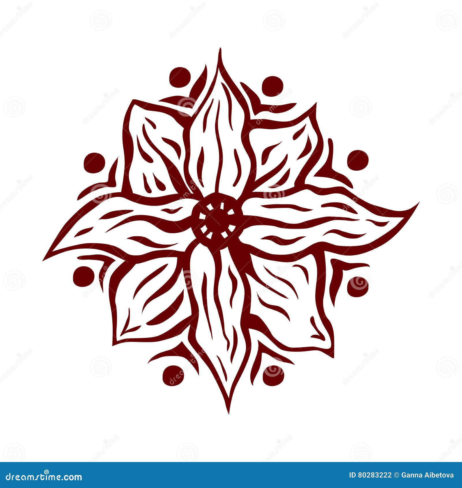 Hand drawn mandala flower stock vector. Illustration of flower 80283222