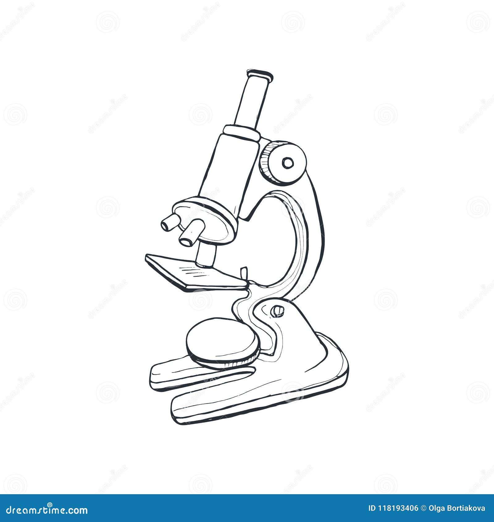 Premium Vector | Line style vector illustration of microscope. logo of  microscope. vector illustration microscope vector sketch