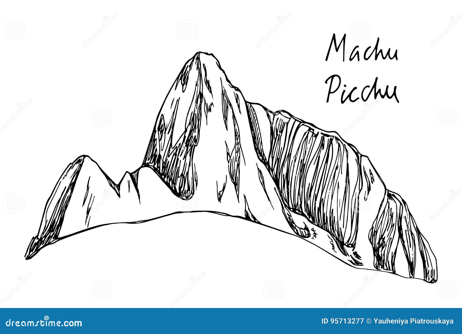 How to draw Machu Picchu, Peru - YouTube