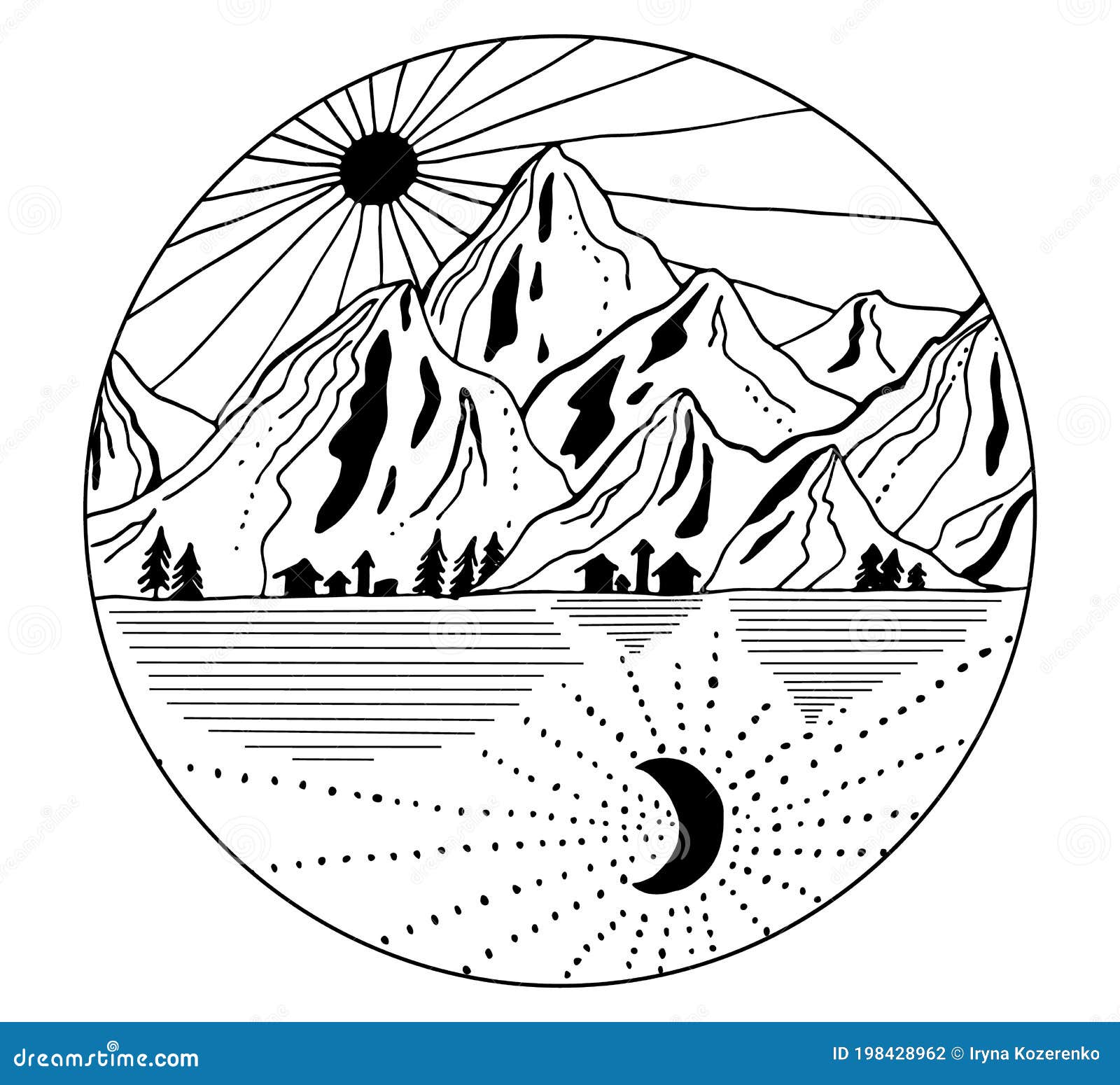 Sun Moon Black White Stock Illustrations 9 231 Sun Moon Black White Stock Illustrations Vectors Clipart Dreamstime