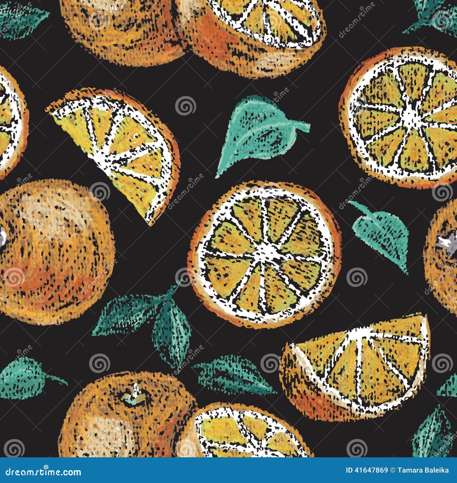 Hand drawn orange. stock vector. Illustration of colored 41647869