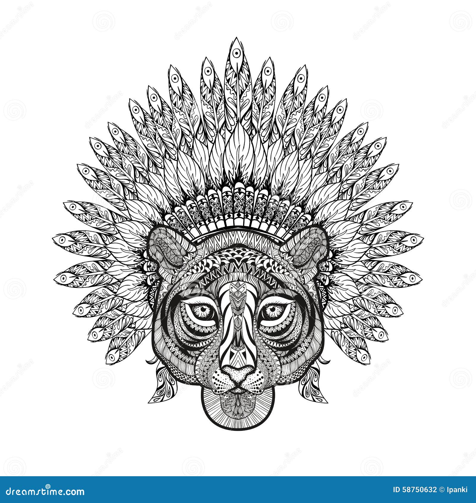 mandala tiger royalty free stock photo cartoondealercom