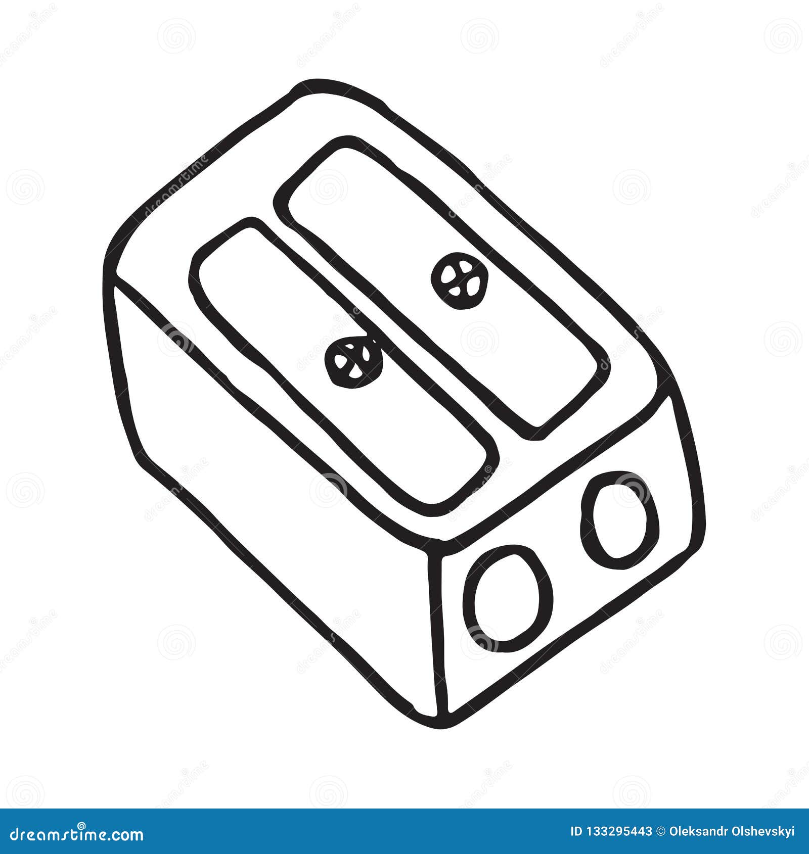 Hand Drawn Pencil Sharpener Doodle Icon Stock Vector Illustration of