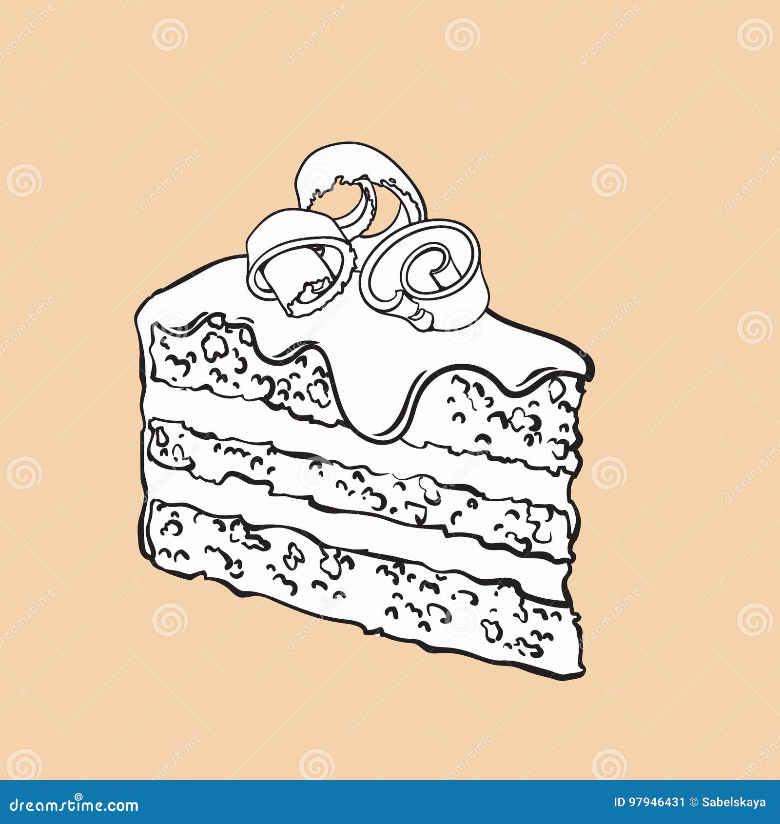 How to Draw a Slice of Cake Kawaii Style  FeltMagnet