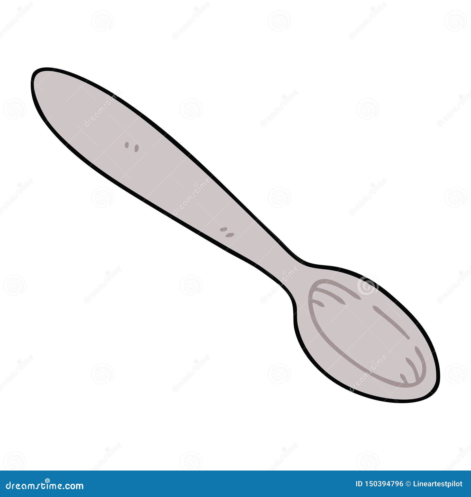 Hand Drawn Quirky Cartoon Spoon Stock Vector - Illustration of drawing,  artwork: 150394796