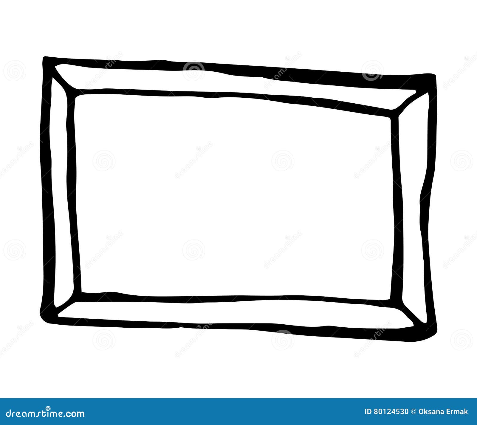 Download Hand drawn rectangle frame stock vector. Illustration of ...