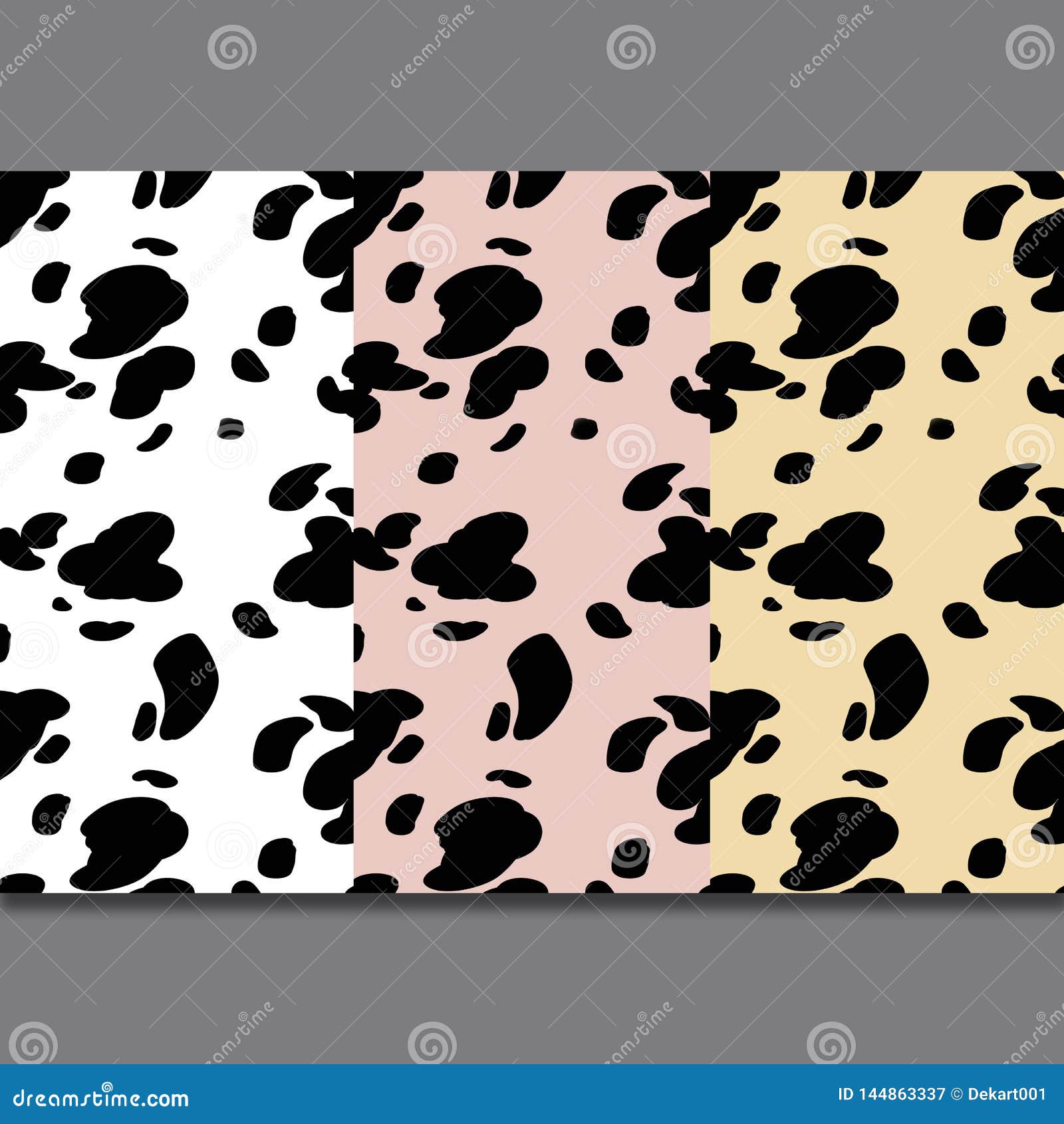 hand drawn seamless pattern stylized animal skin dalmatians. can be used for  on fabric, wallpaper