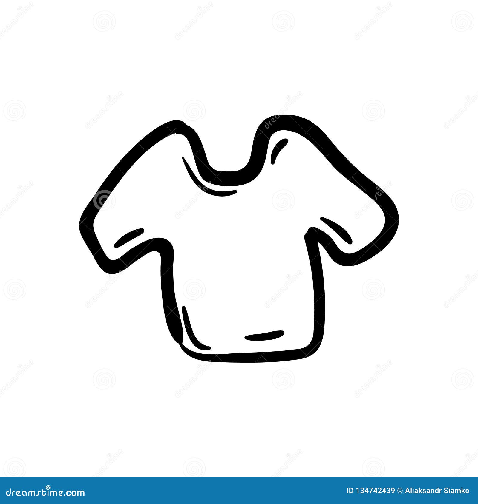 Hand Drawn Shirt Doodle Icon. Hand Drawn Black Sketch. Sign Symbol ...