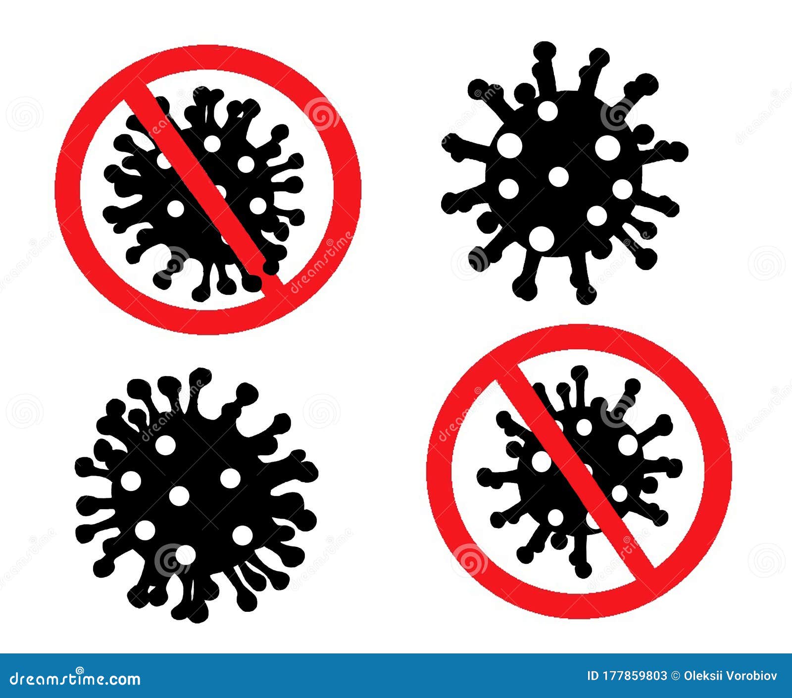 graphical set of coronavirus molecules  on white,   , pandemic sign