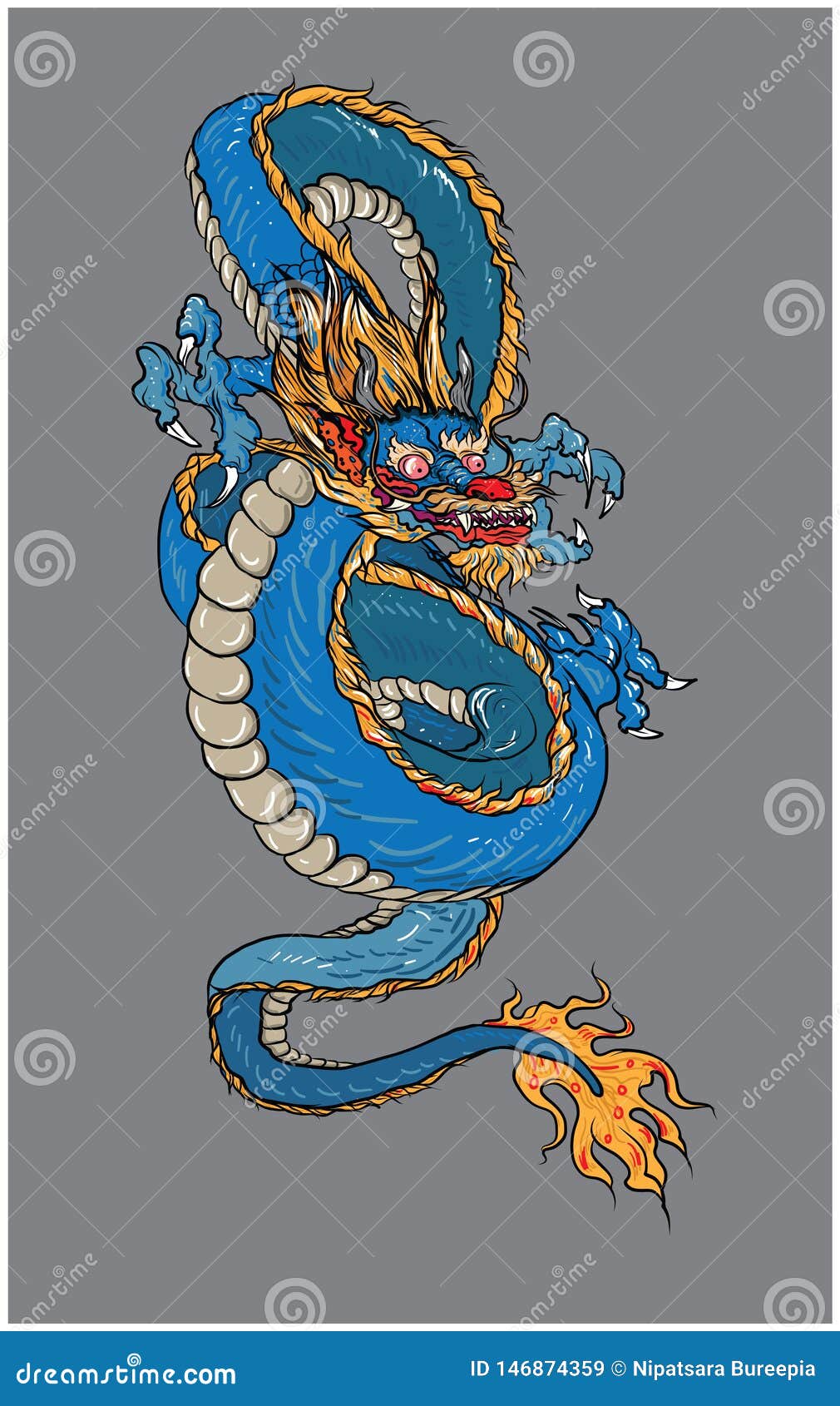 Hand Drawn Silhouette Dragon.Chinese Dragon Tattoo.Black and White Traditional Japanese Dragon.Dragon Coloring Book. Stock Vector - Illustration of icon, chinese: 146874359