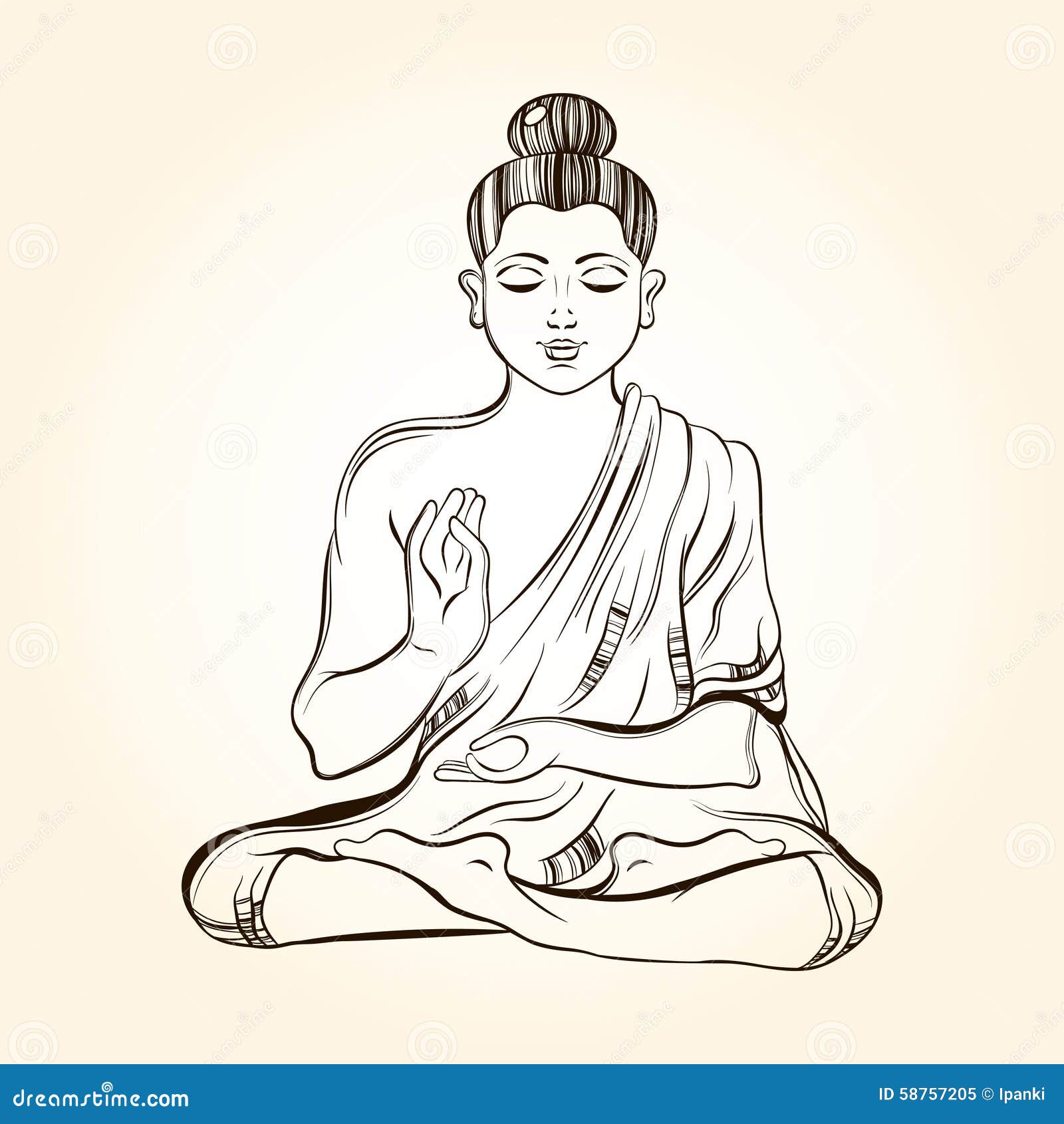 Meditation Drawing by One Line - Pixels