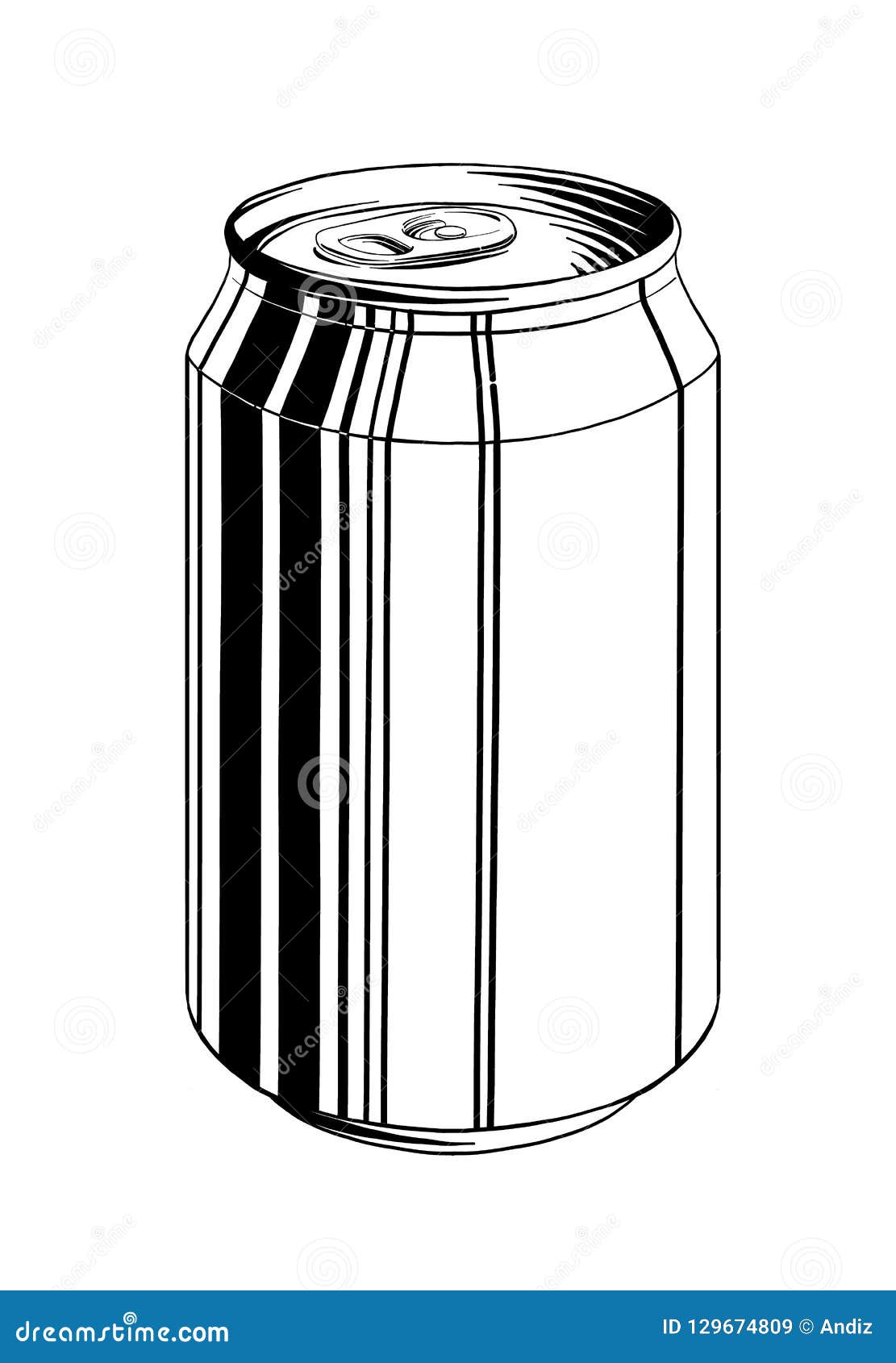 Rumpled metal can sketch engraving Royalty Free Vector Image