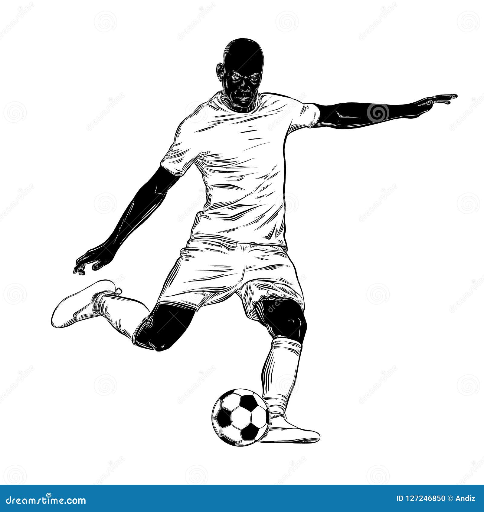 How to draw a Football Playing man | Football Player Drawing - YouTube
