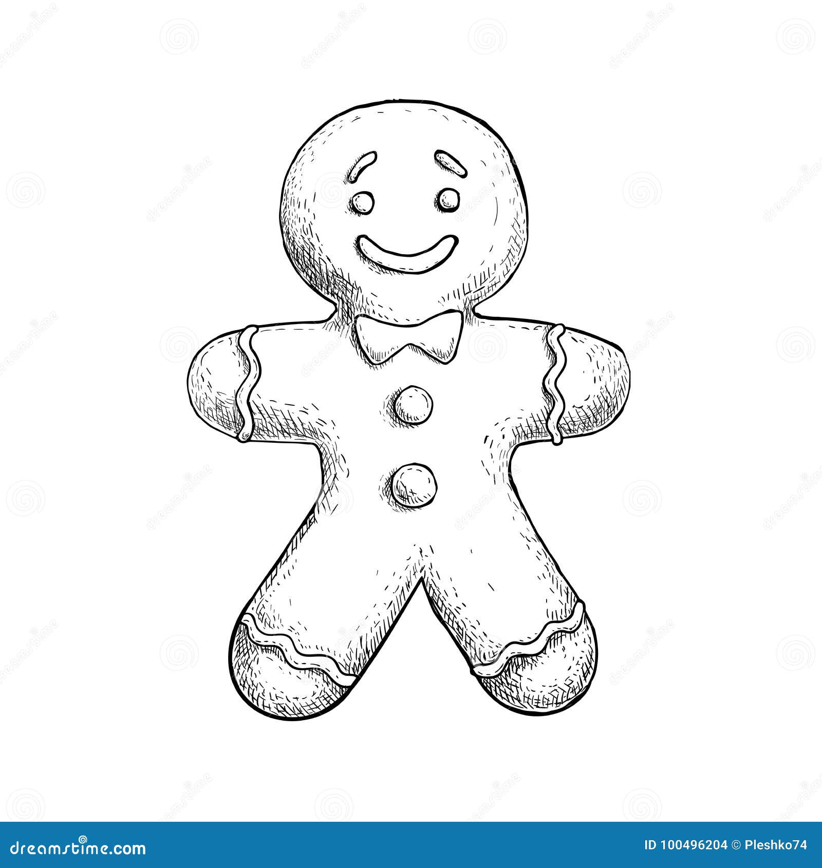 How To Draw Gingerbread Man - Cartoon The Gingerbread Man, HD Png Download  - kindpng