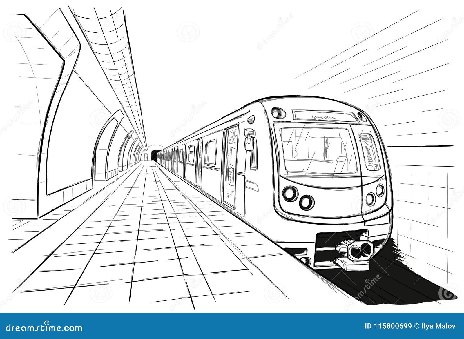 Metro Train Coloring Page  ColoringAll