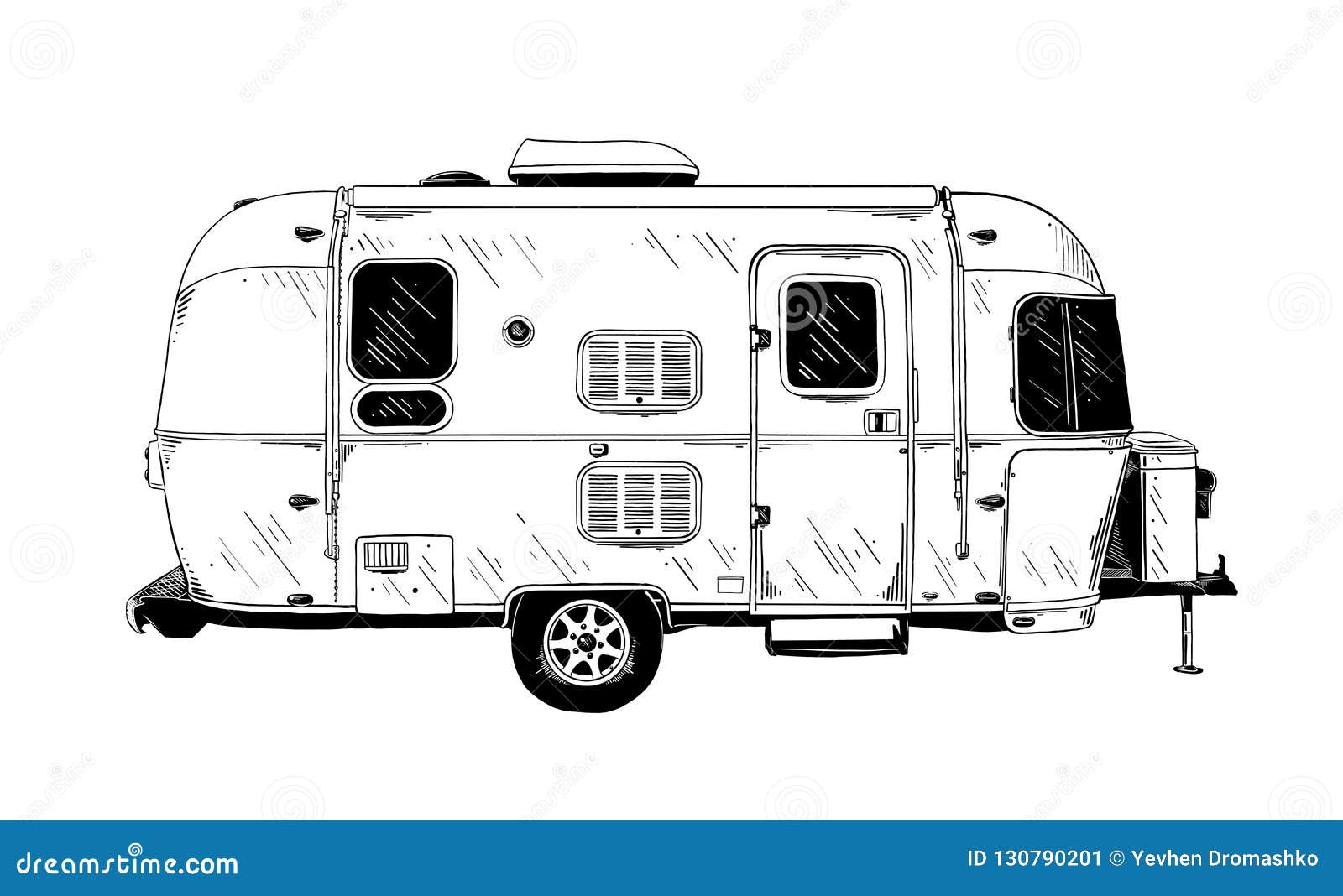 Sketch Long Truck Trailer Stock Vector by ©Designer_an 272161866