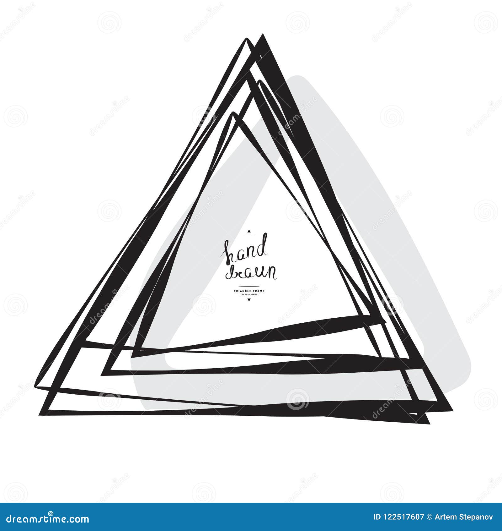 Hand Drawn Sketched Triangle Stock Vector Illustration of decor