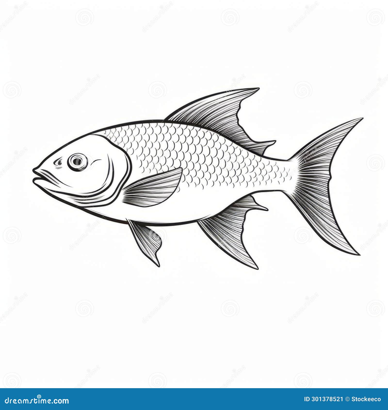 Hand Drawn Small Fish Cartoon with Sleek Metallic Finish Stock Illustration  - Illustration of illustrations, metallic: 301378521